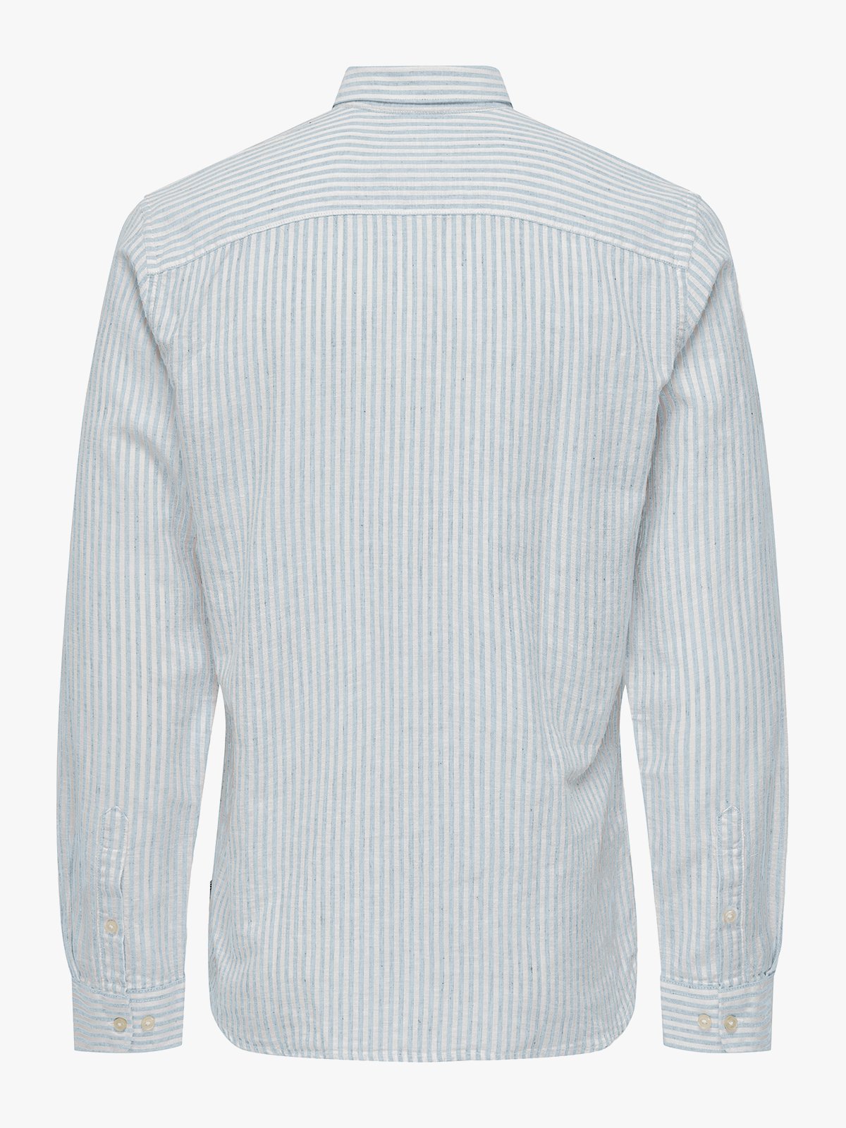 Only & Sons Caiden Life Long Sleeve Stripe Linen Cashmere Blue