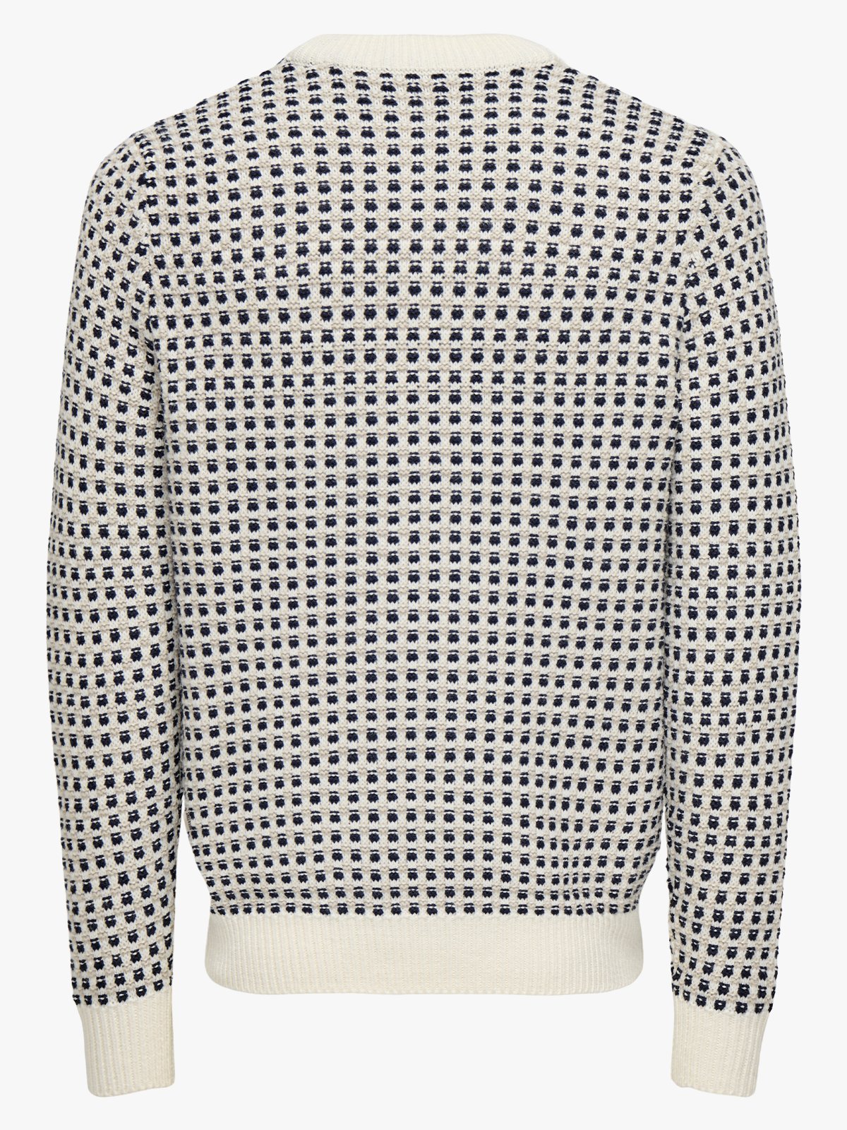 Only & Sons Musa Regular 3 Structured Crew Knit Egret