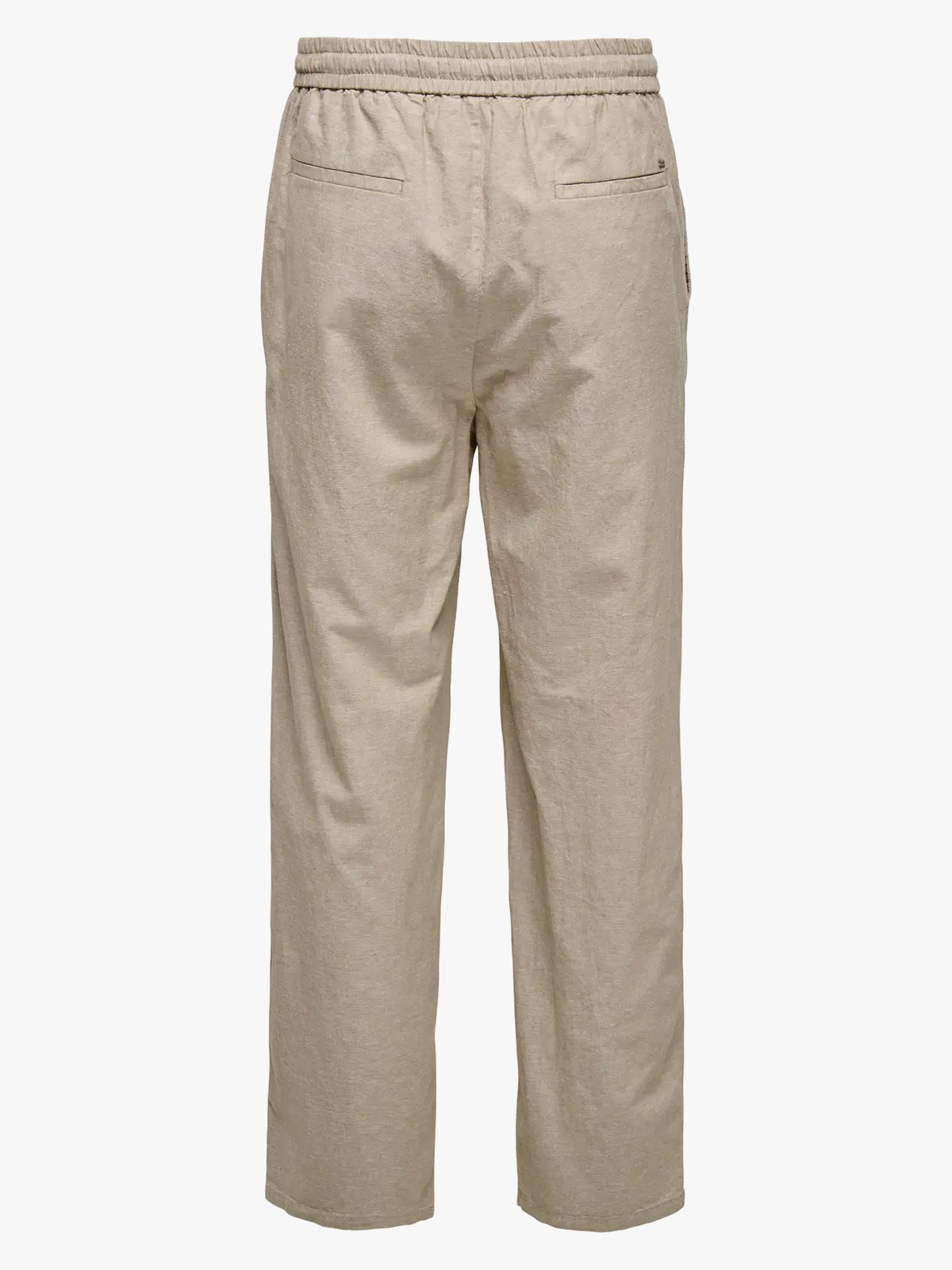 Only & Sons Sinus Loose Cotton Linen Pant Coriander Two Tone White