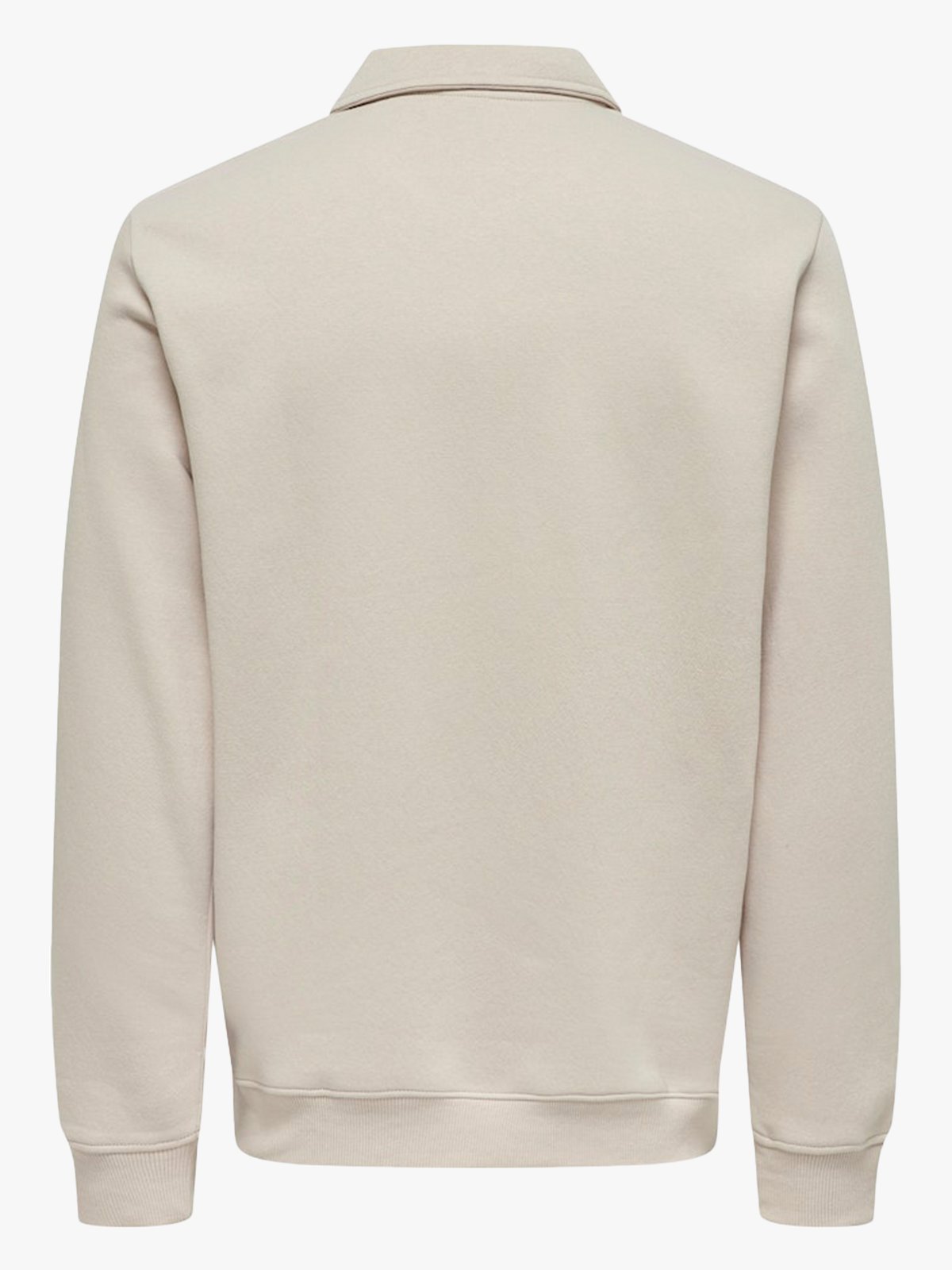 Only & Sons Ceres 1/4 Zip Sweat Polo Silver Lining