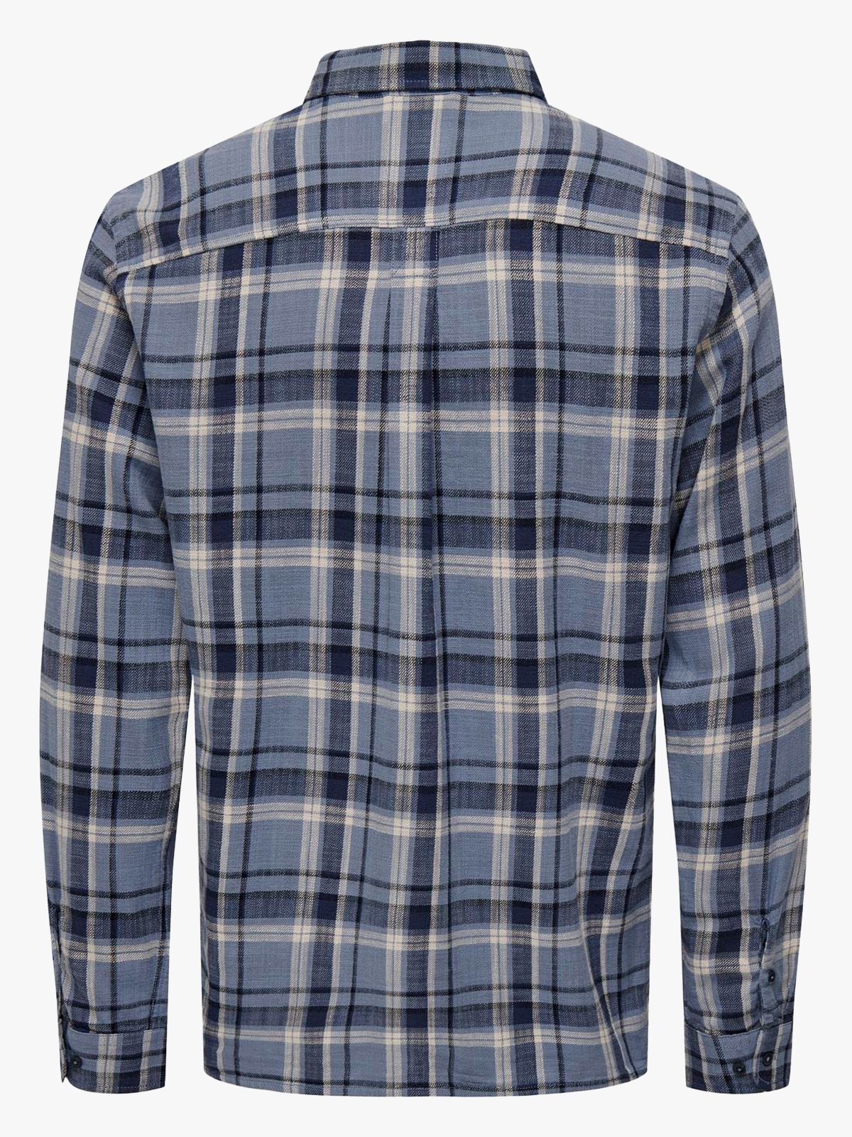 Only & Sons Hunter Reg Slub Long Sleeve Shirt Mood Indigo / Checks Dark Navy