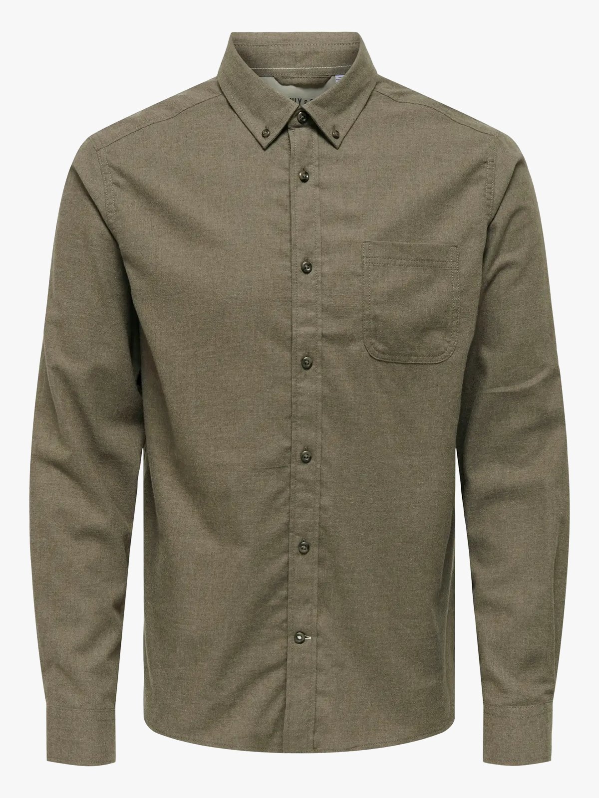 Only & Sons Road Life Reg Melange Long Sleeve Shirt Falcon
