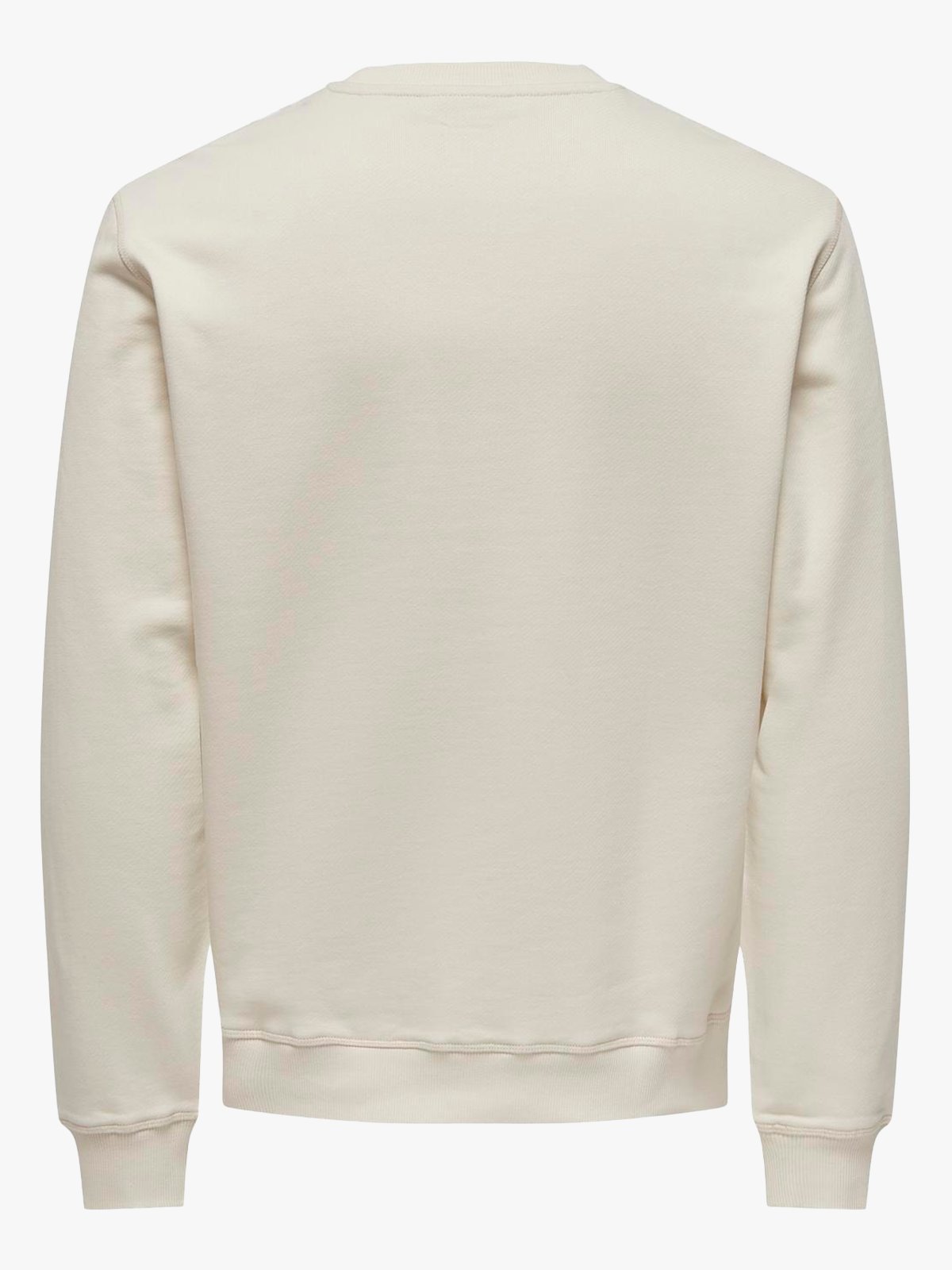 Only & Sons Dan Unbrushed Reg Crew Neck Sweat Antique White