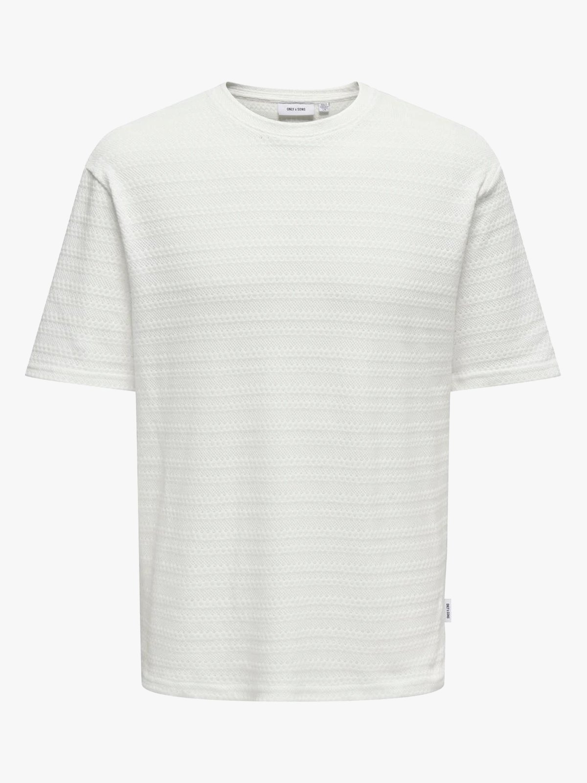 Only & Sons Givo Reg Short Sleeve Crew Knit Cloud Dancer