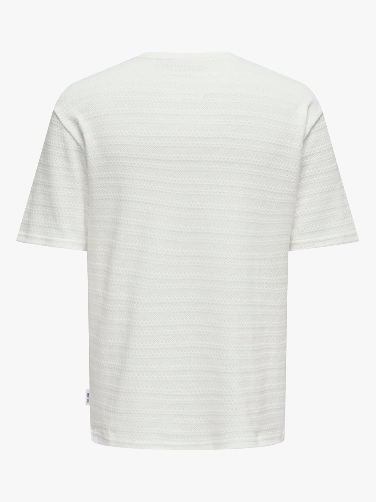 Only & Sons Givo Reg Short Sleeve Crew Knit Cloud Dancer