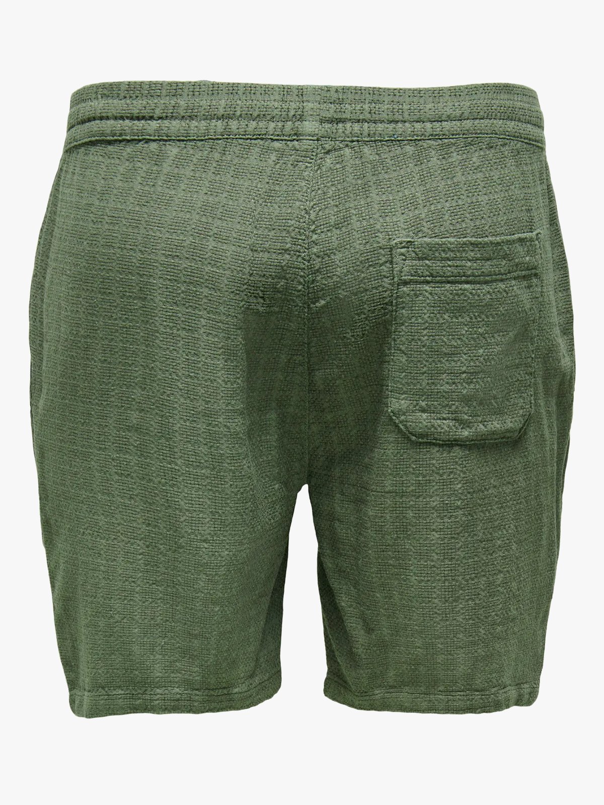 Only & Sons Tel Linen Latham Shorts Dusty Olive
