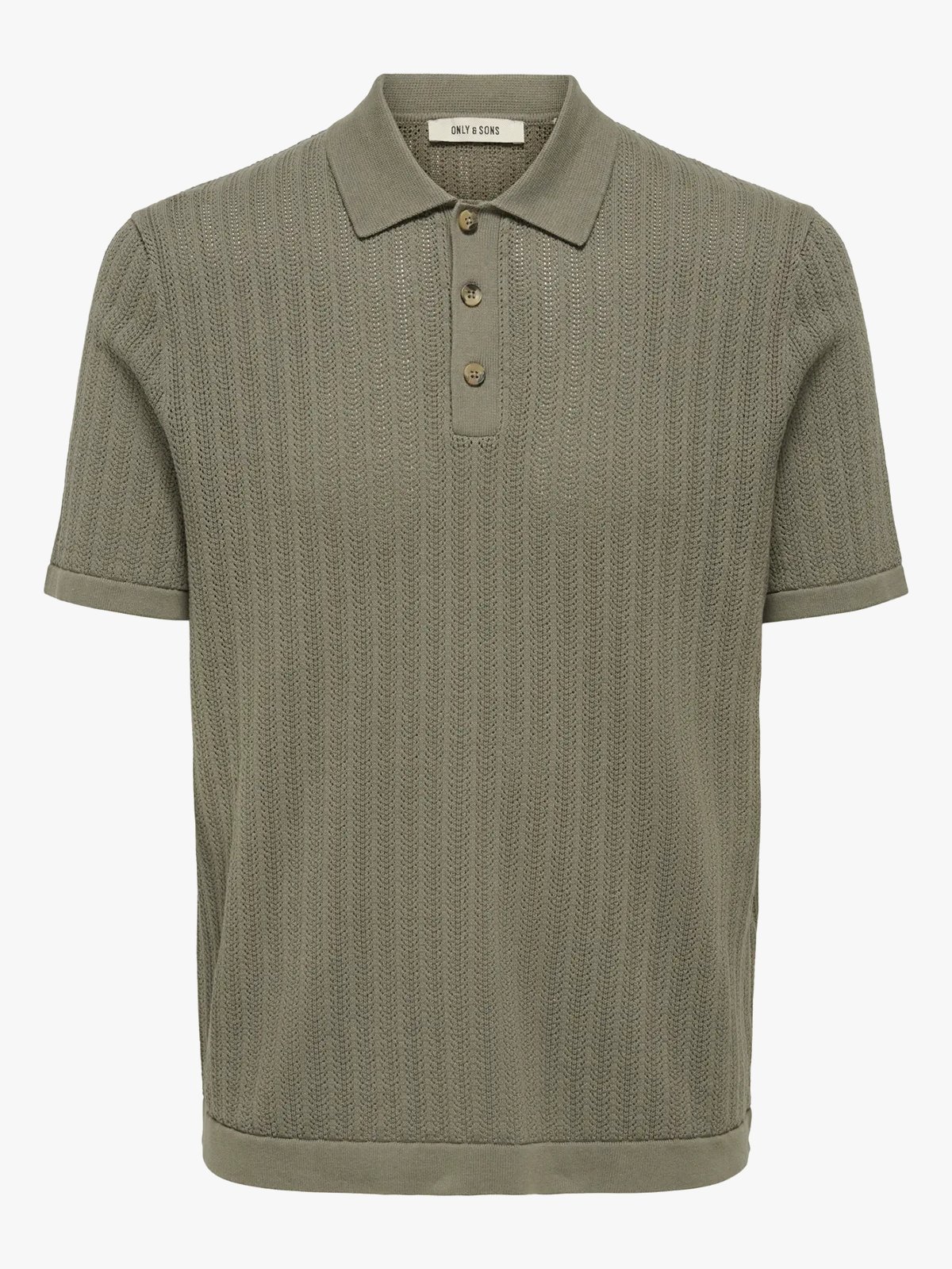 Only & Sons Moon Reg Short Sleeve Polo Knit Bungee Cord