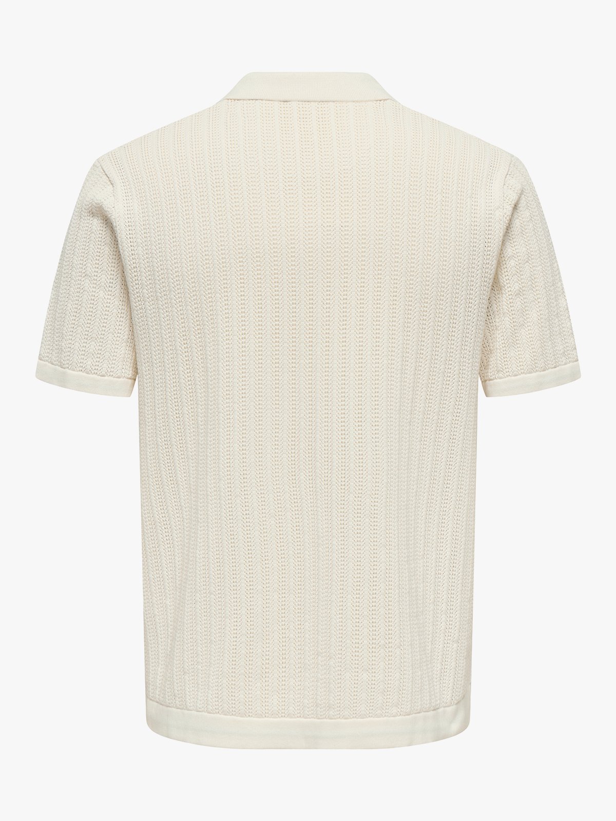 Only & Sons Moon Reg Short Sleeve Polo Knit Egret