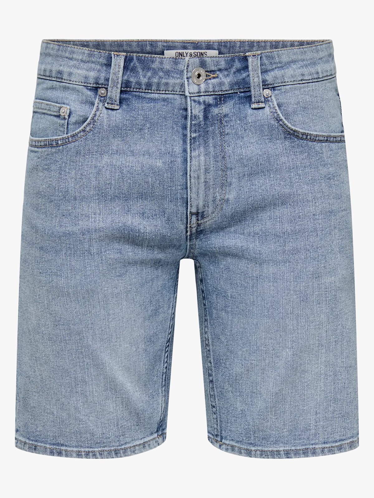 Only & Sons Weft Denim Shorts Light Blue Denim