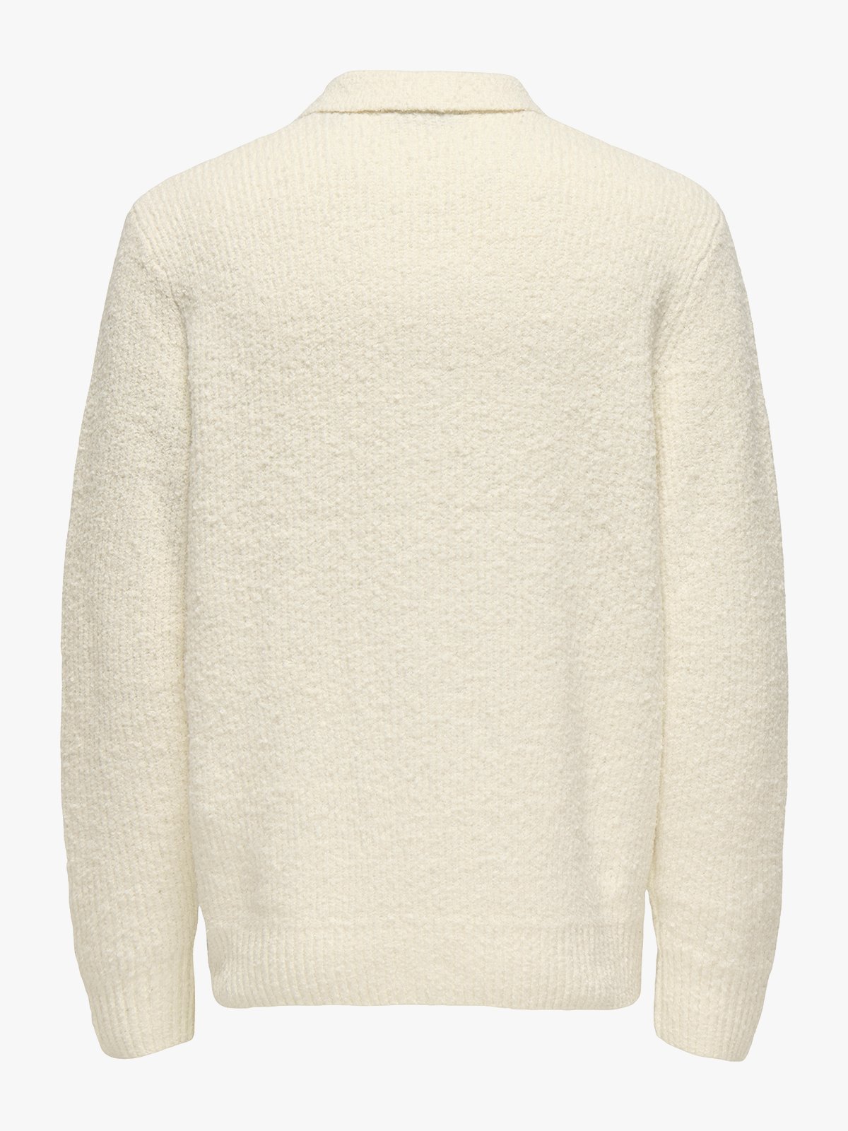 Only & Sons Dale Relax Long Sleeve Polo Knit Gardenia