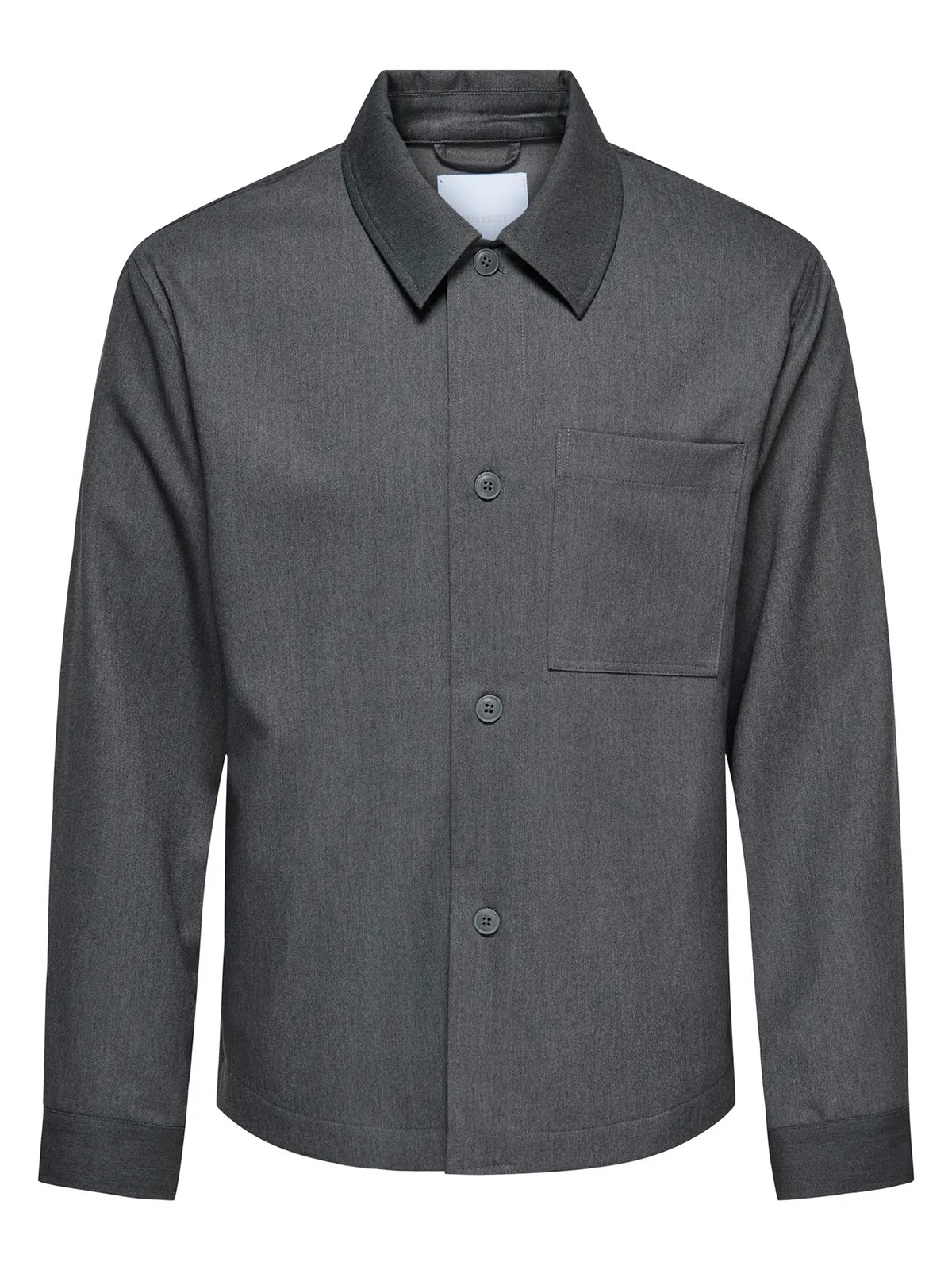 Only & Sons Miro Tailored Regular Overshirt Dark Grey Melange