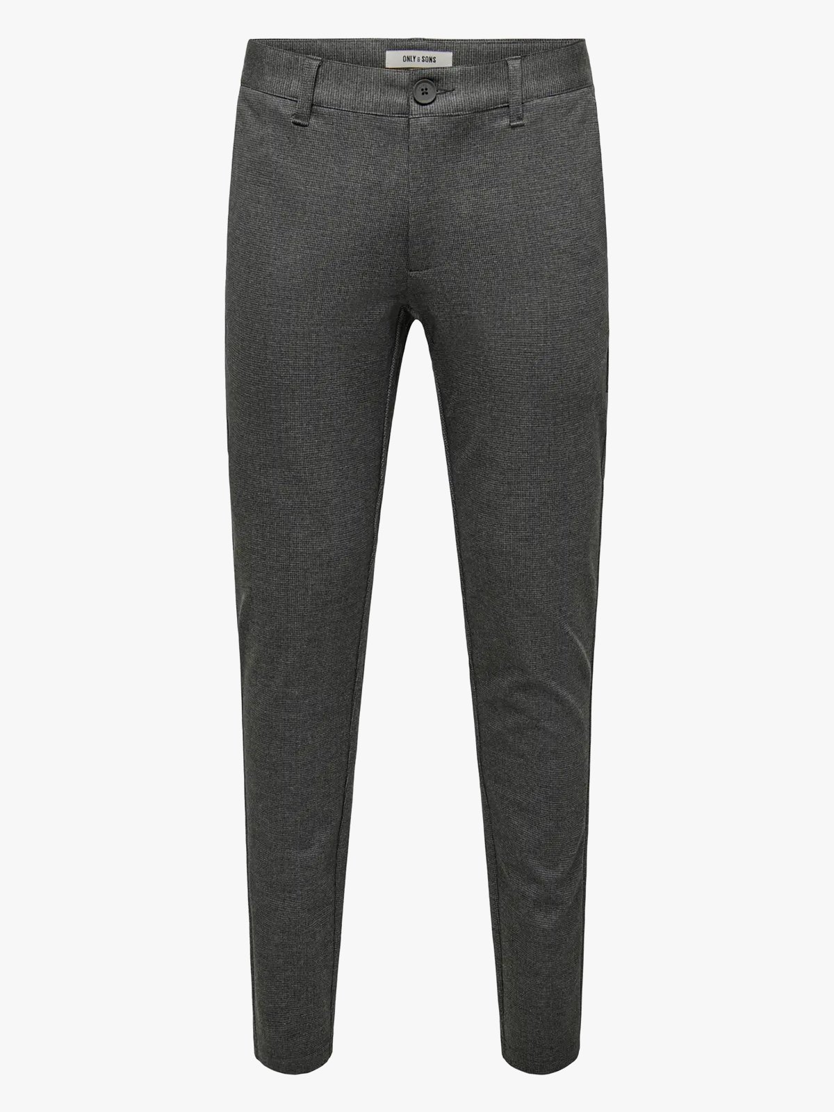 Only & Sons Mark Slim Check Pant Jet Black