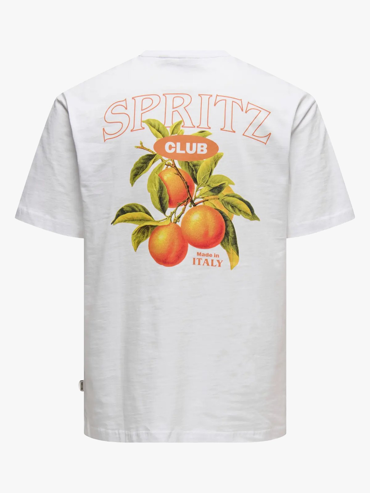 Only & Sons Spritz Italy Short Sleeve Tee Bright White Spritz Club
