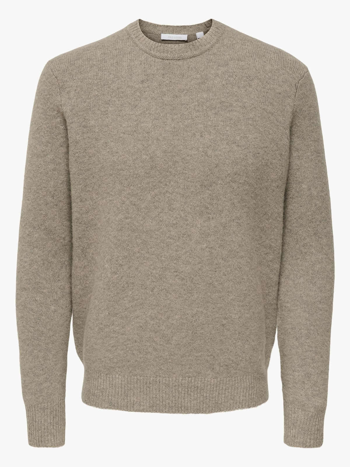 Only & Sons Ray Regular Long Sleeve Crew Knit Walnut