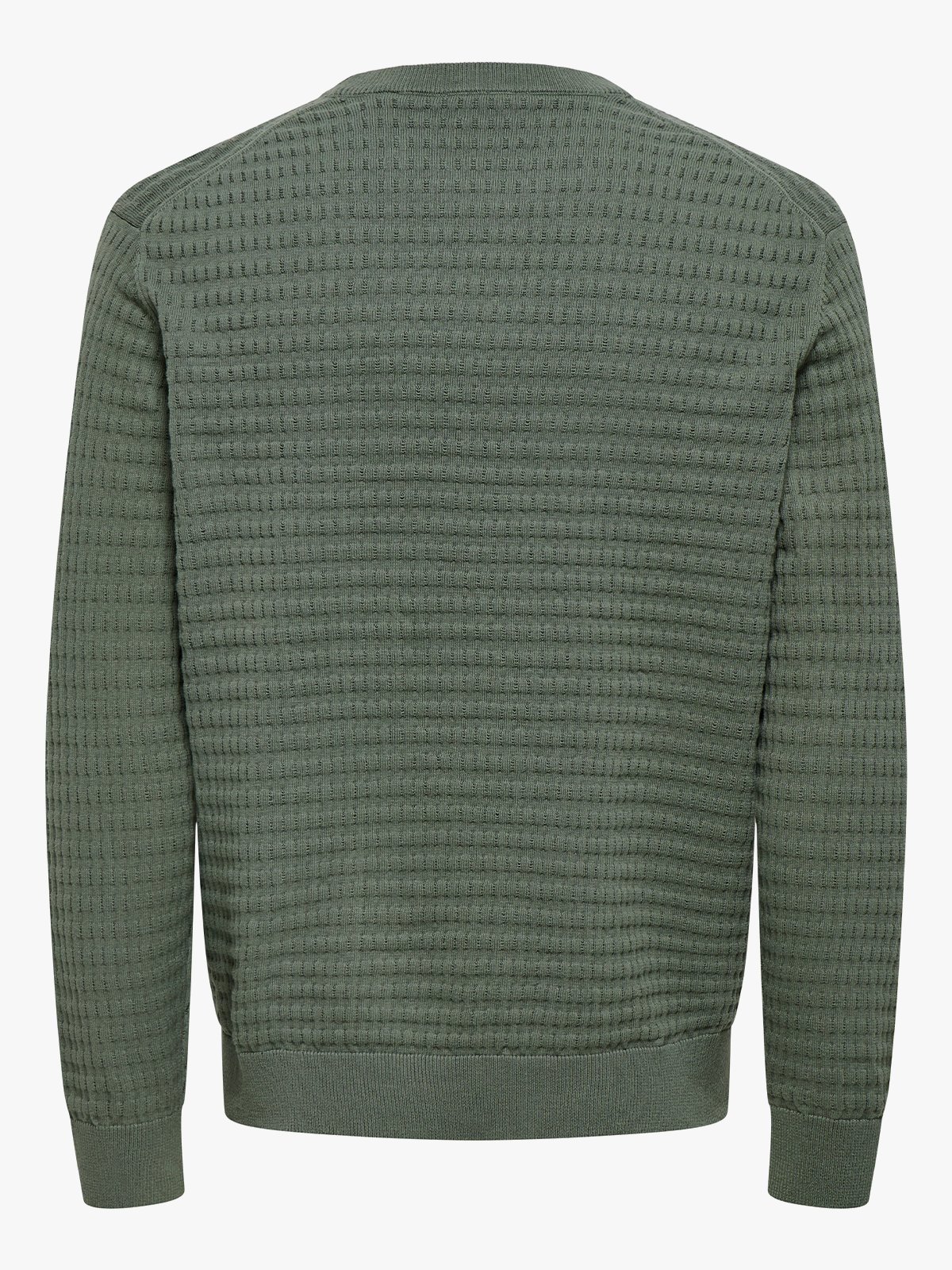 Only & Sons Berry Regular Long Sleeve Crew Knit Castor Gray