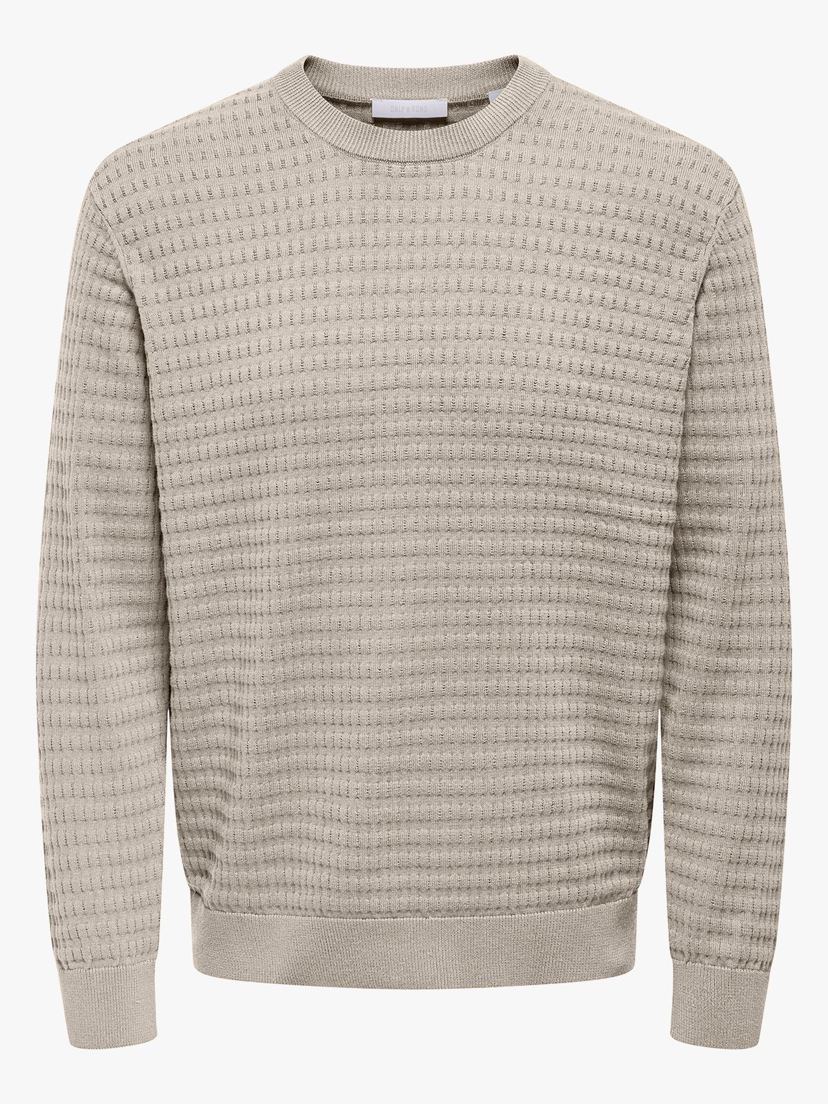 Only & Sons Berry Regular Long Sleeve Crew Knit Silver Lining
