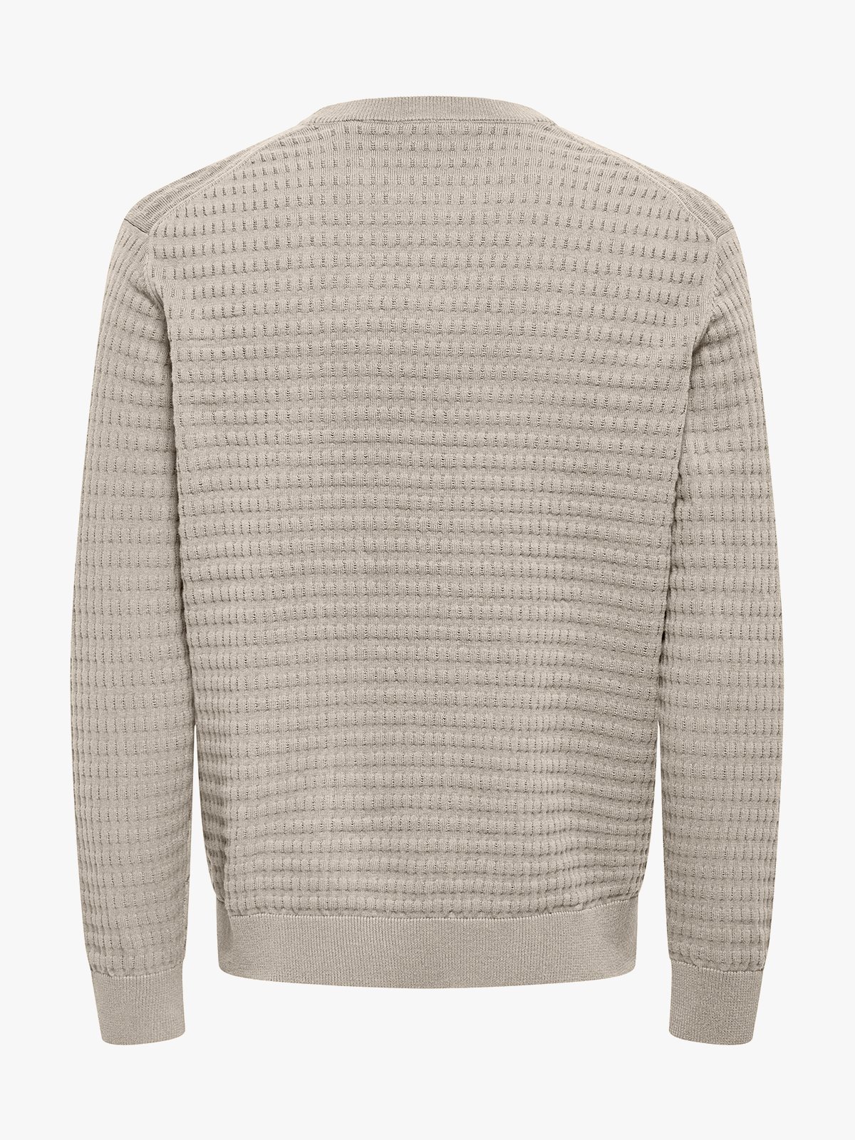 Only & Sons Berry Regular Long Sleeve Crew Knit Silver Lining