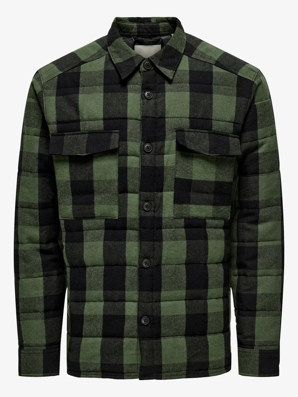 Only & Sons Gudmund Check Shacket Forest Night