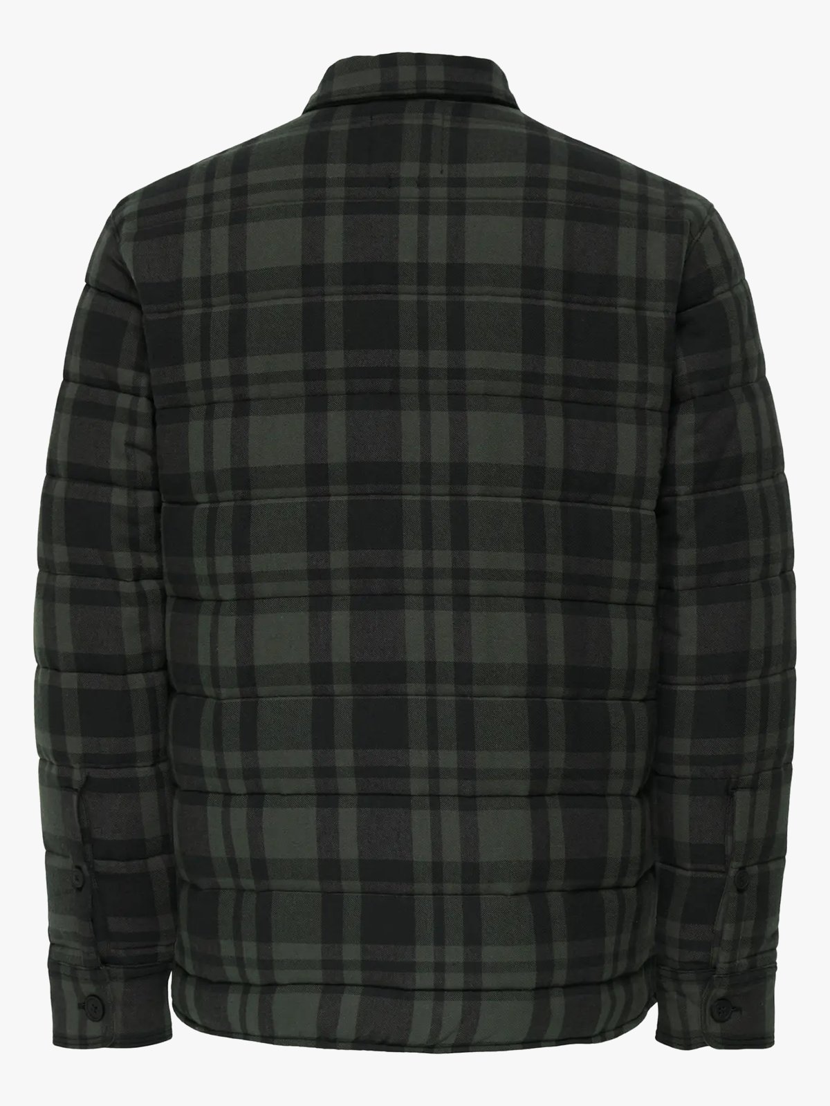 Only & Sons Gudmund Check Shacket Jet Black