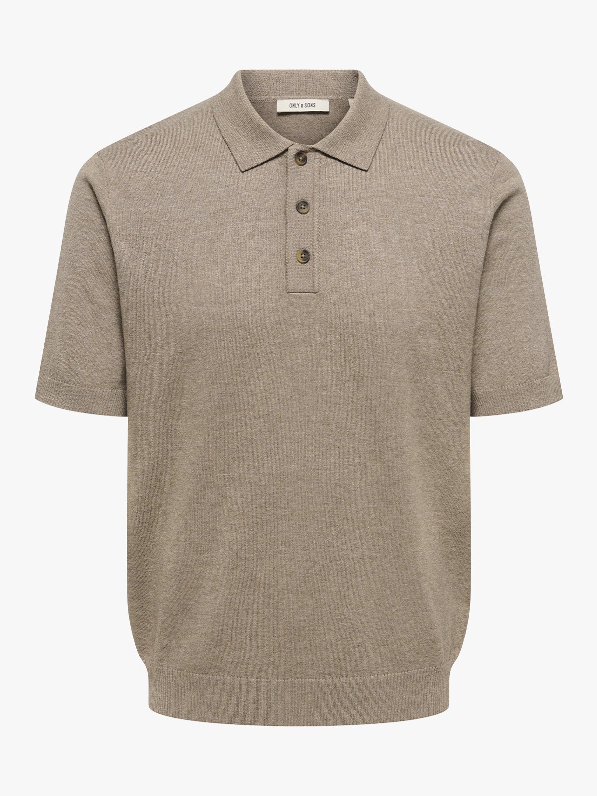 Only & Sons Loui Regular Short Sleeve Polo Knit Desert Taupe