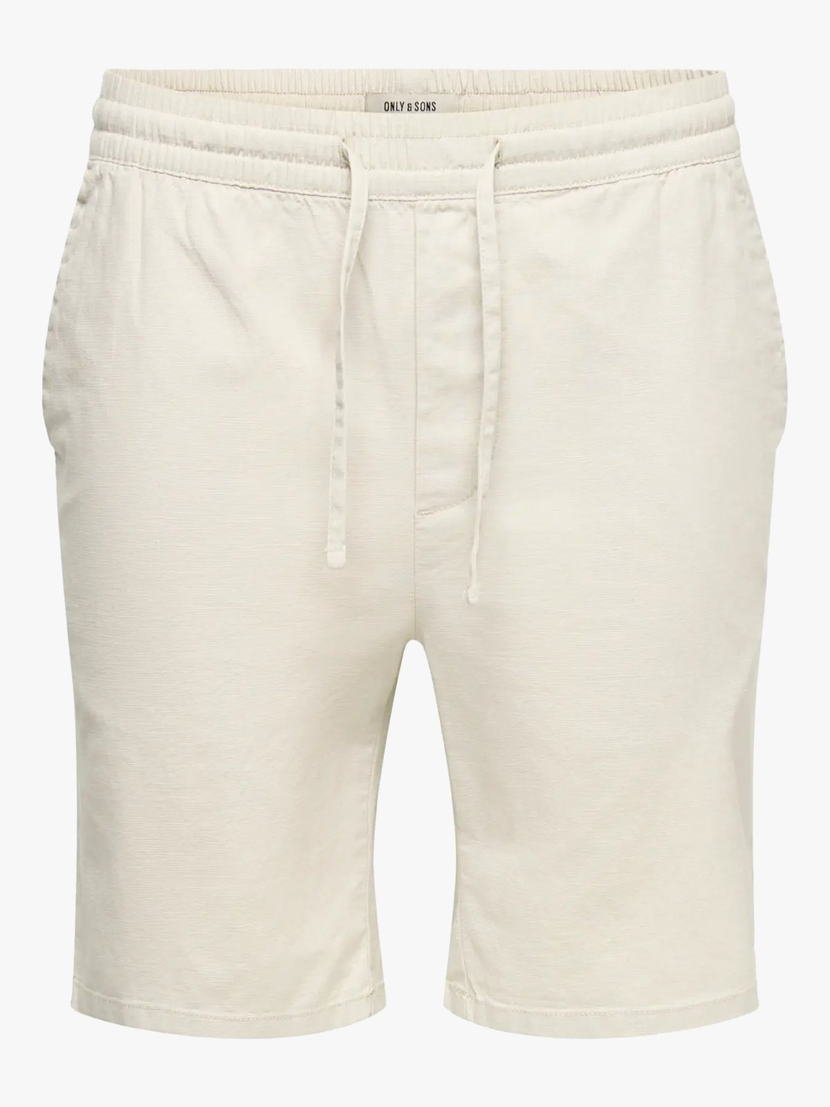 Only & Sons Reid Slim Slub Shorts Silver Lining