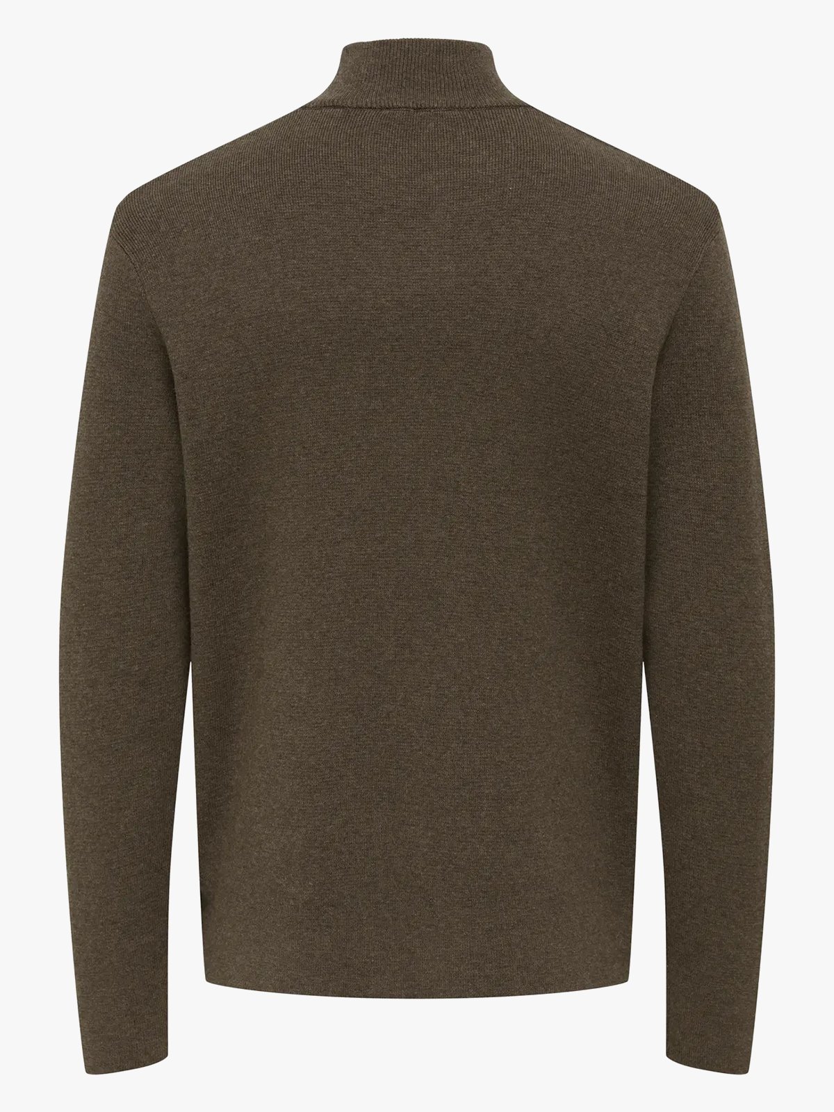 Only & Sons Ting Life Regular Half Zip Knit Coffee Bean