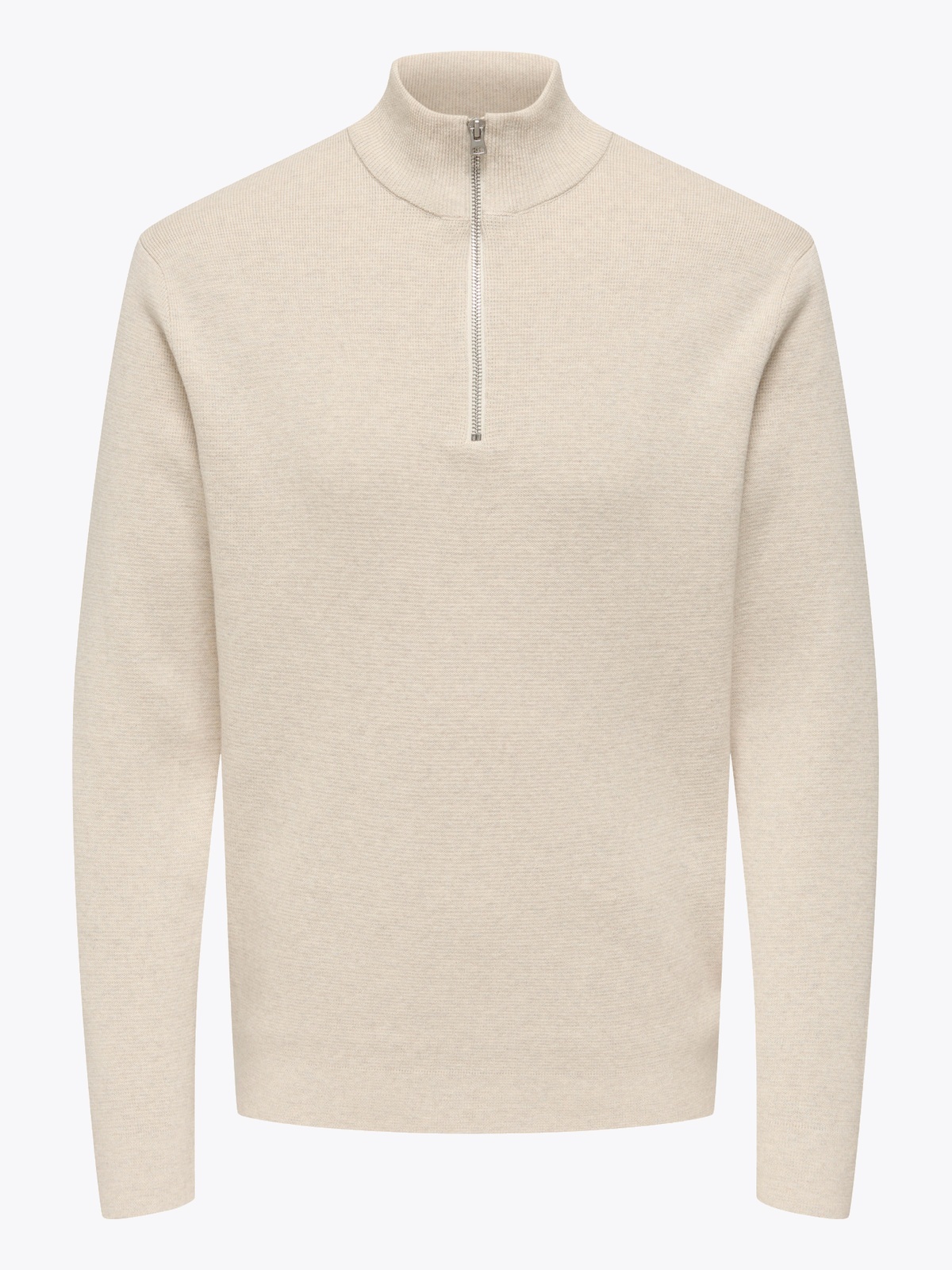 Only & Sons Ting Life Regular Half Zip Knit Gardenia