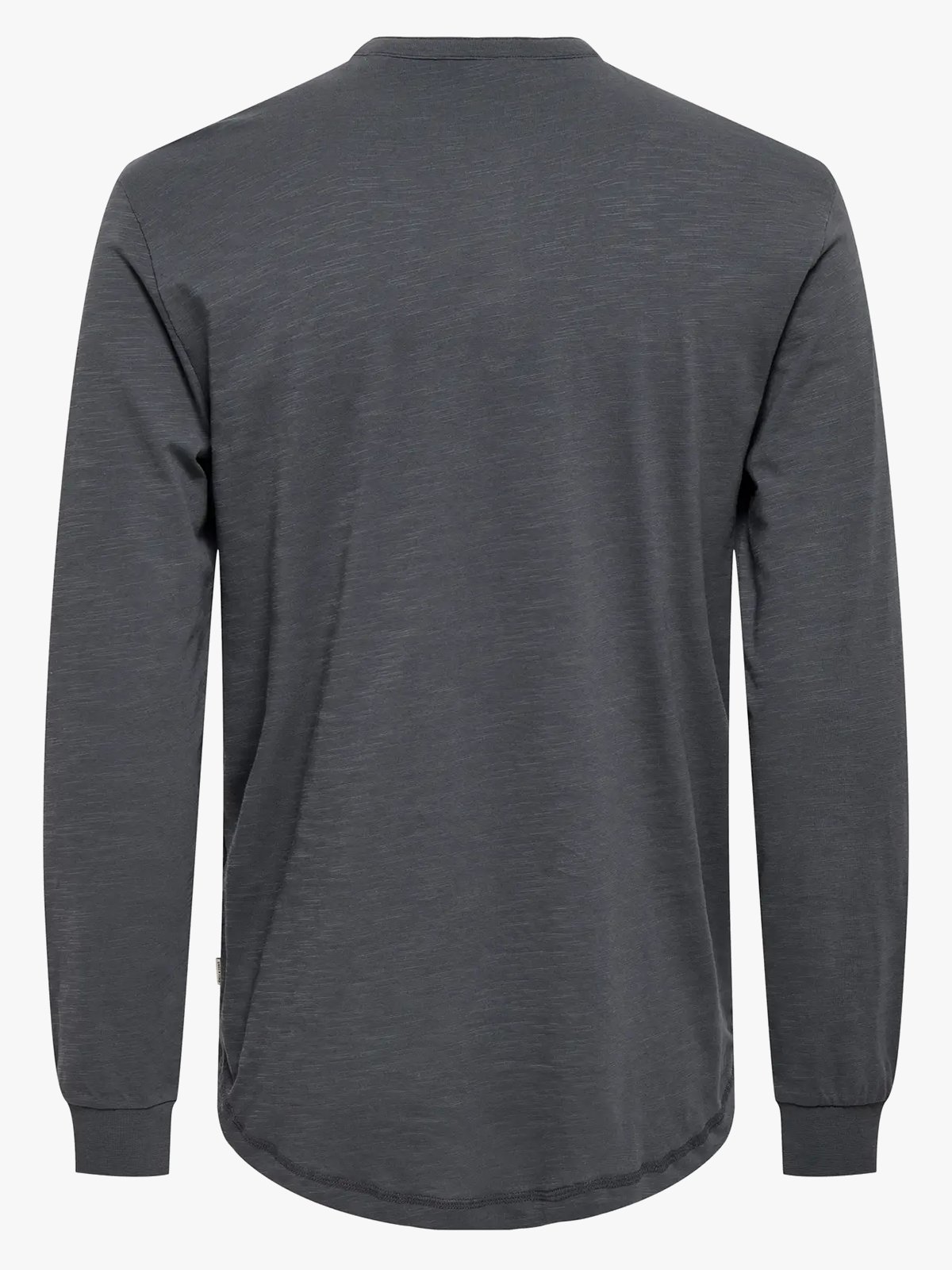 Only & Sons Benne Henley Regular Long Sleeve Tee Grey Pinstripe