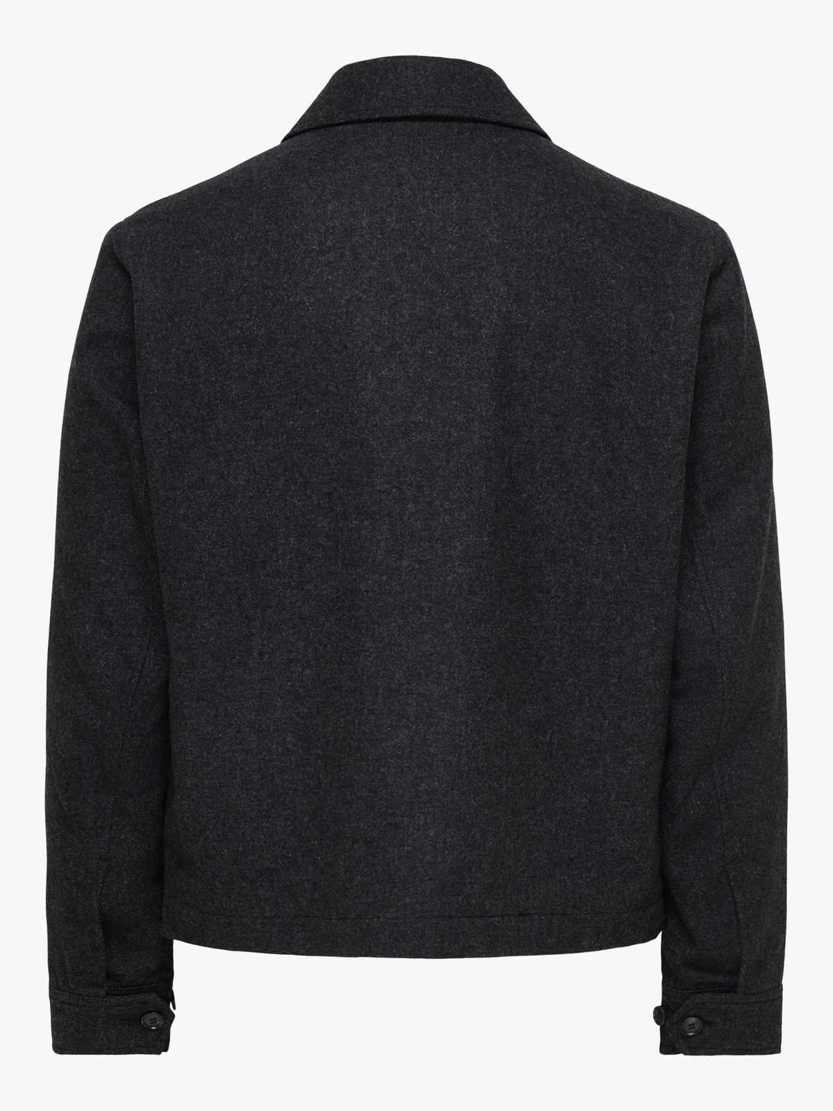 Only & Sons Owen Wool Jacket Black Melange Black Herringbone