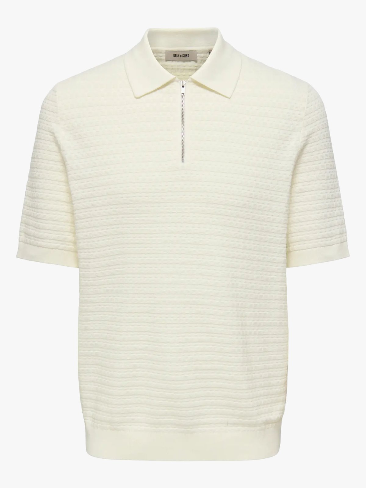 Only & Sons Menu Regular Short Sleeve Structure Polo Knit Egret