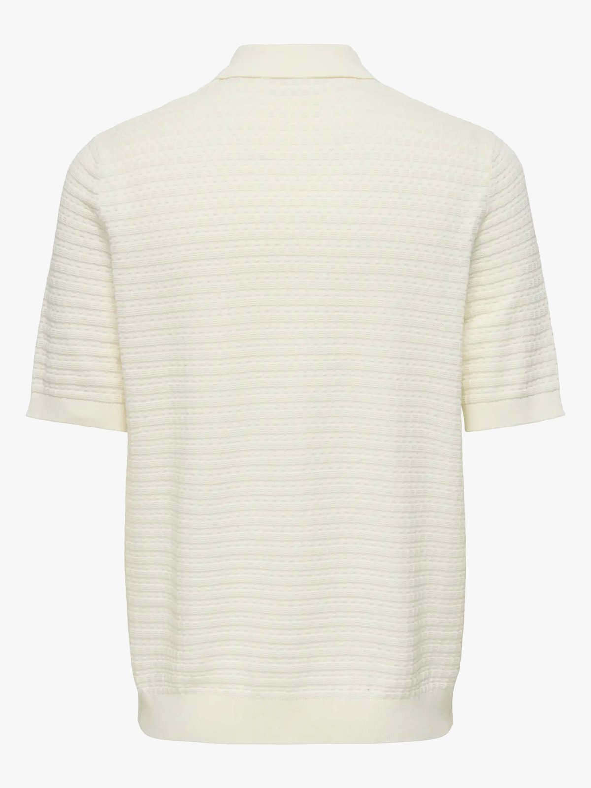 Only & Sons Menu Regular Short Sleeve Structure Polo Knit Egret