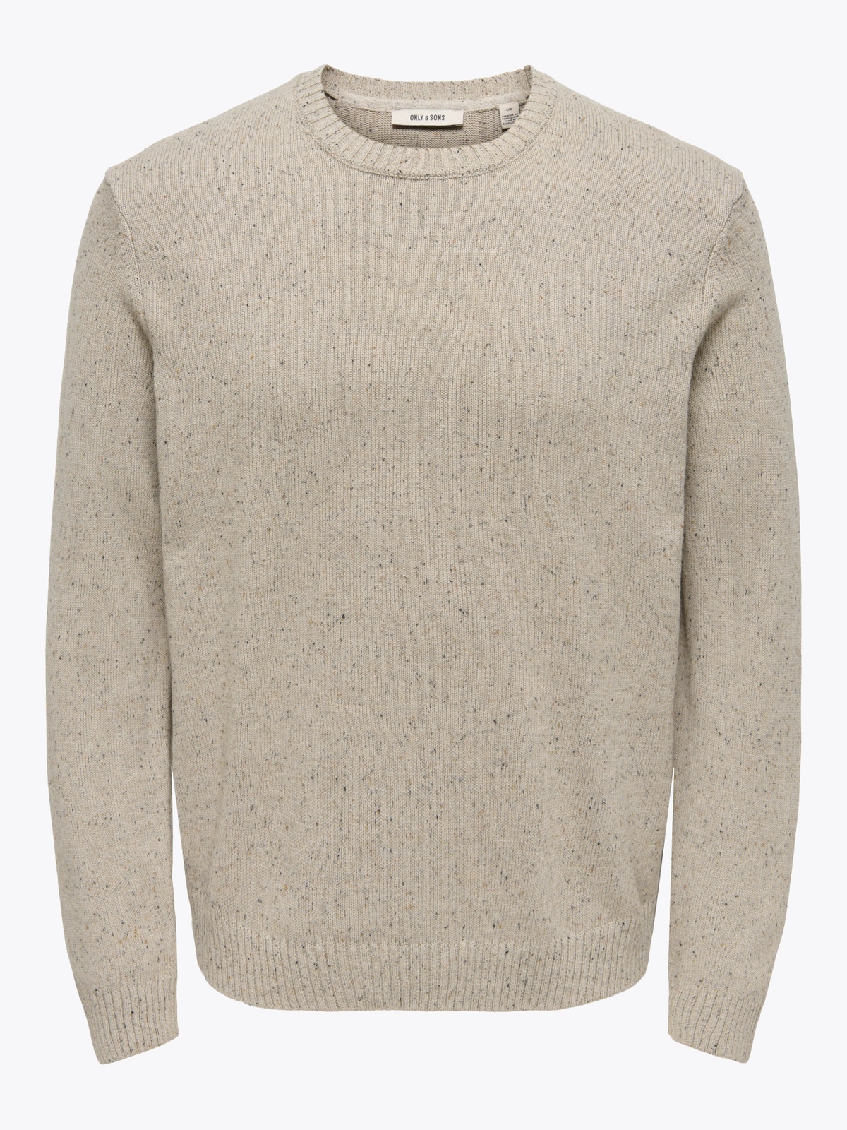 Only & Sons Michael Regular Nap Crew Neck Knit Silver Lining