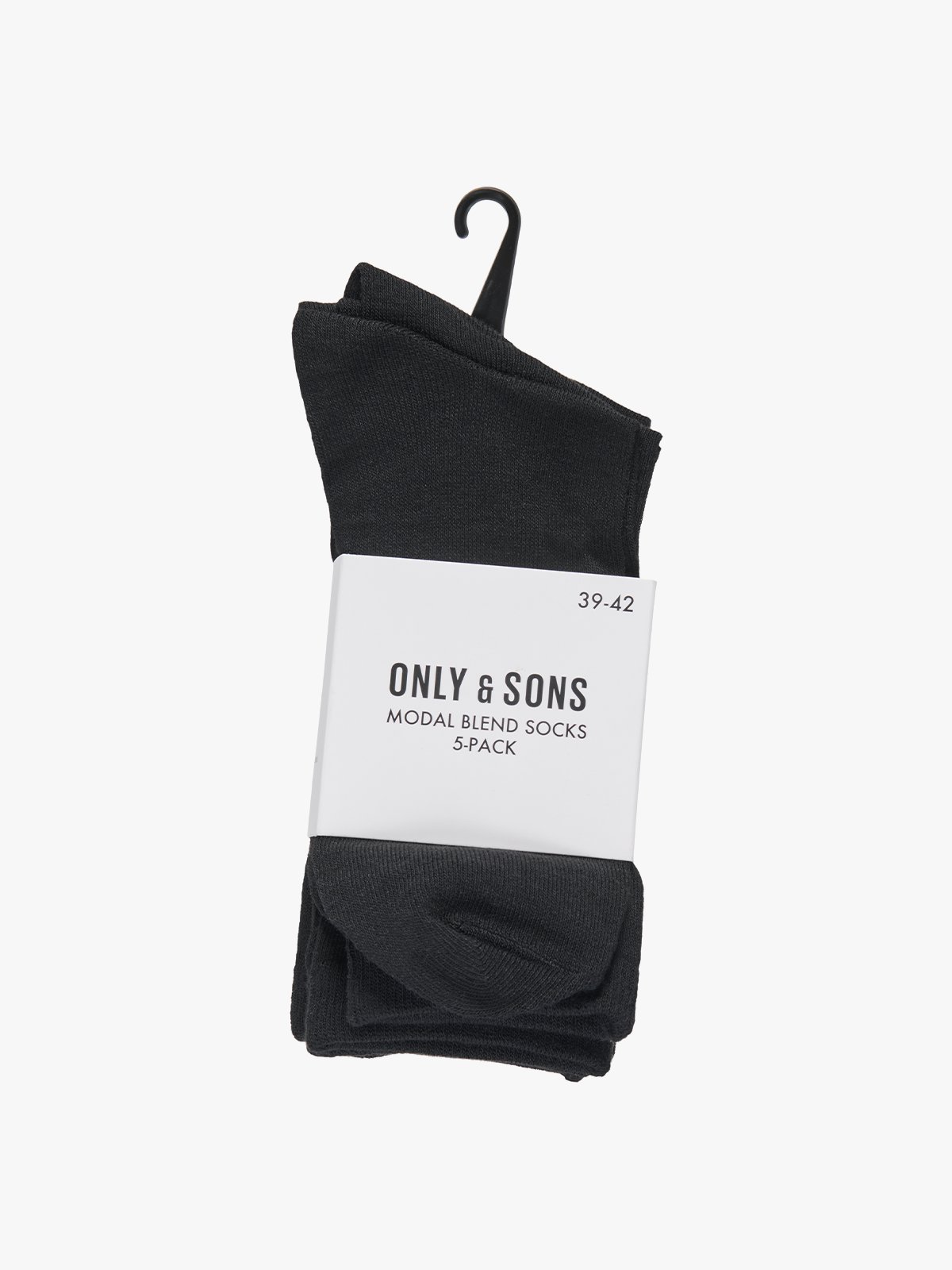 Only & Sons Basic Modal Sock 5 Pack Black