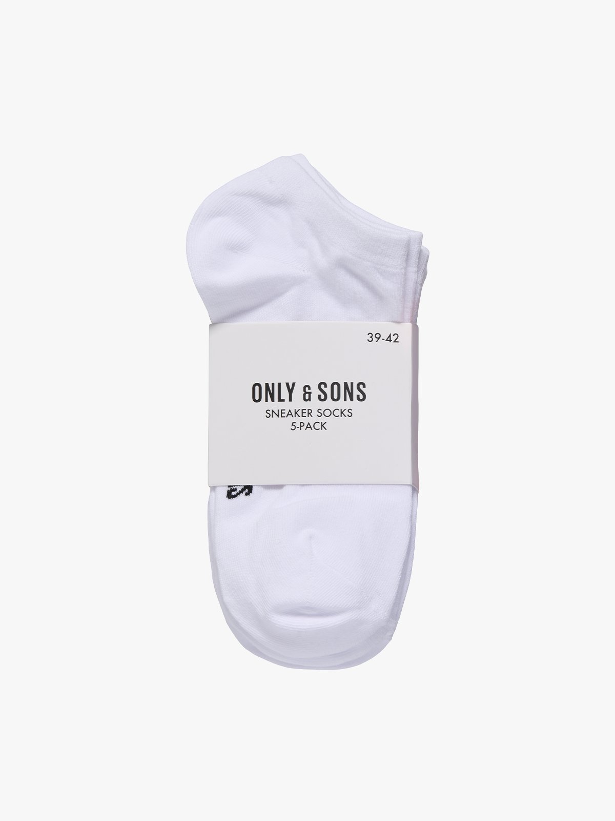 Only & Sons Basic Sneaker Sock 5 Pack White