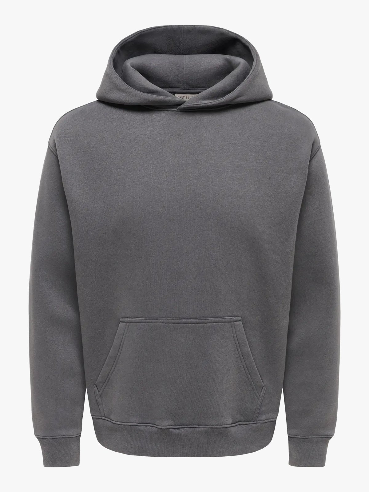 Only & Sons Larry Eflow Relax Long Sleeve Wash Hoodie Sweat Grey Pinstripe