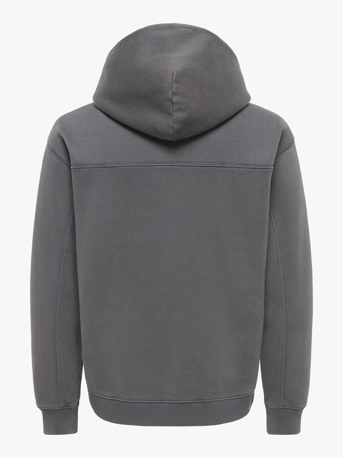 Only & Sons Larry Eflow Relax Long Sleeve Wash Hoodie Sweat Grey Pinstripe
