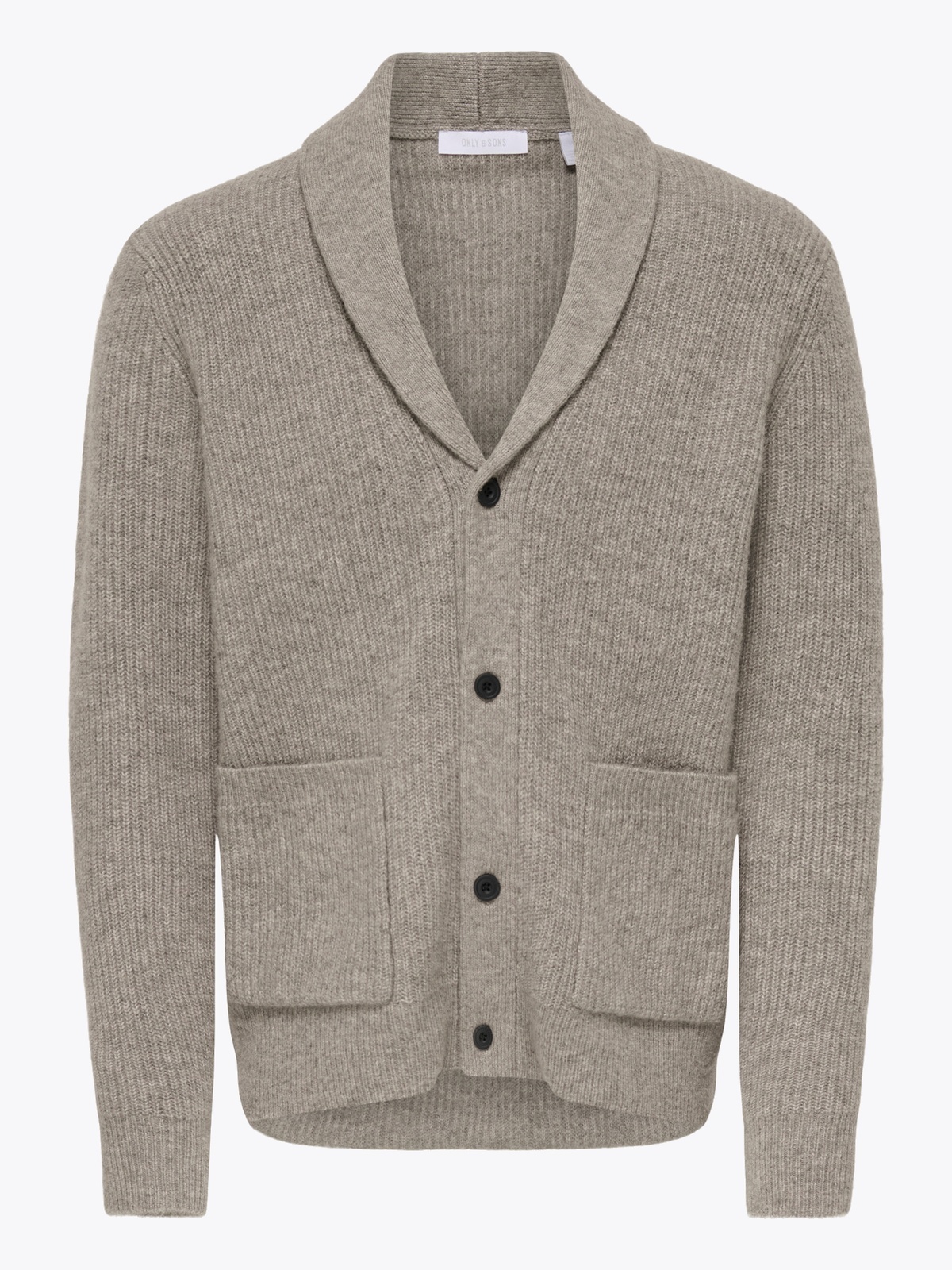 Only & Sons Sky Relax Long Sleeve Cardigan Knit Walnut