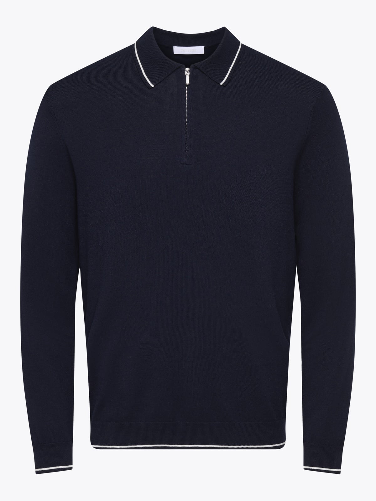 Only & Sons Wyler Regular Zip Polo Dark Navy CLOUD DANCER