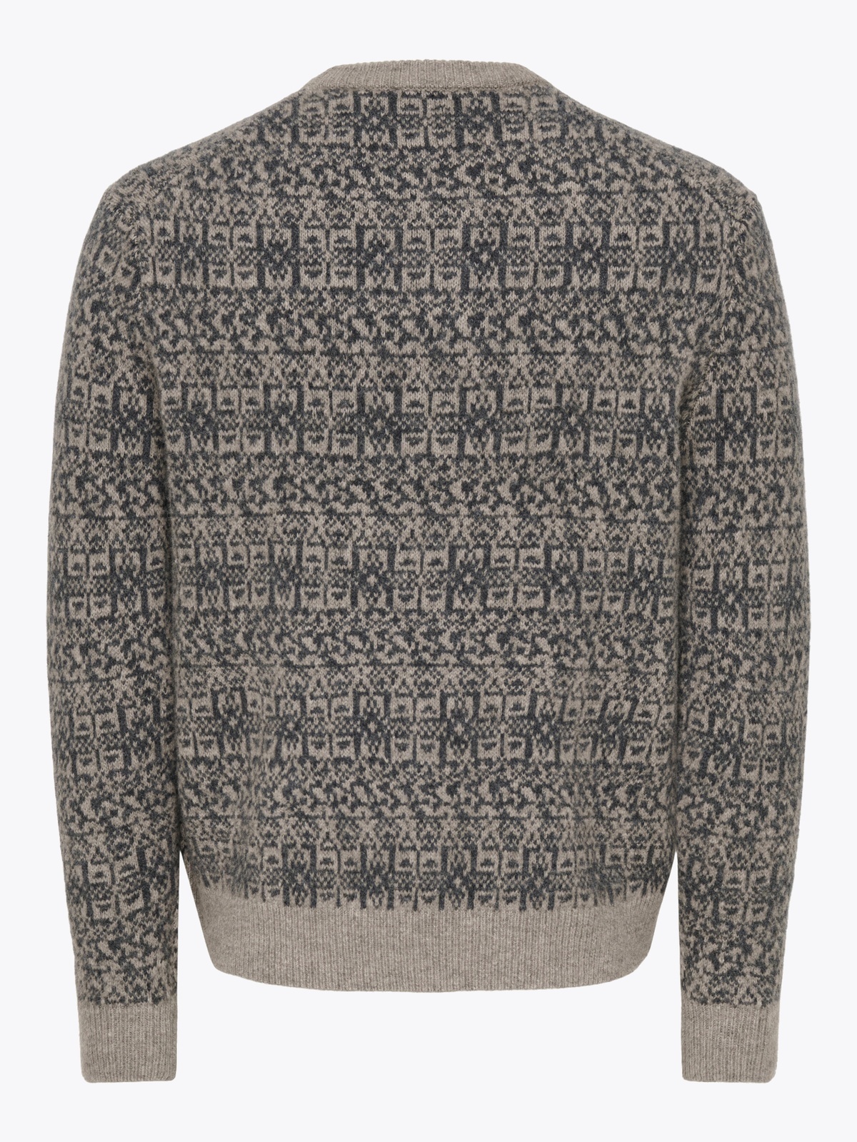 Only & Sons Sage Nordic Regular Long Sleeve Crew Knit Walnut Dark Grey Melange