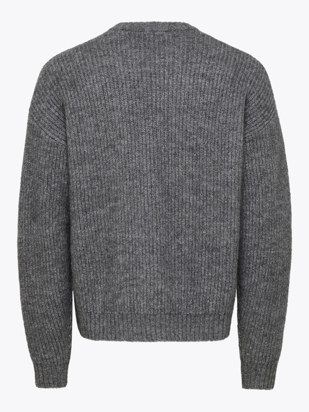 Only & Sons Bob DS Long Sleeve Crew Knit Medium Grey Melange