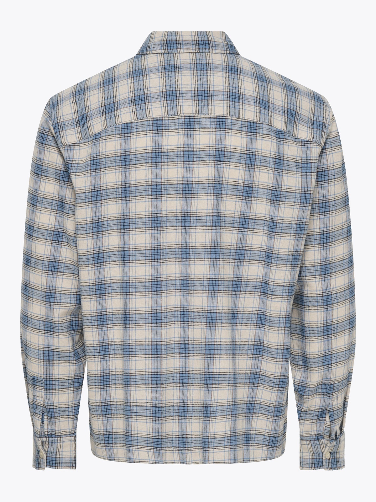 Only & Sons Hale Flannel Check Shirt Relaxed Bluefin