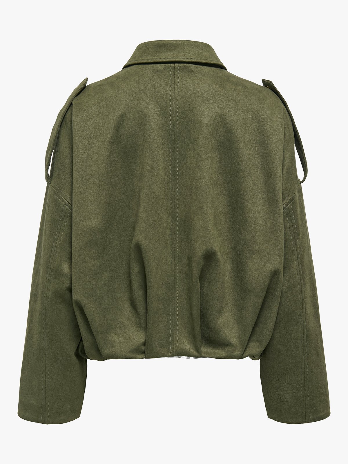 Only Moon-Stina Faux Suede Bomber Grape Leaf