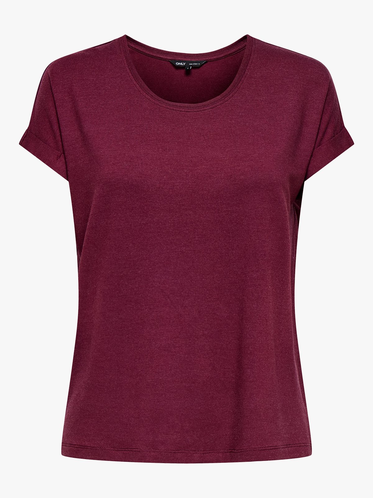 Only Moster Short Sleeve O-Neck Top Burgundy