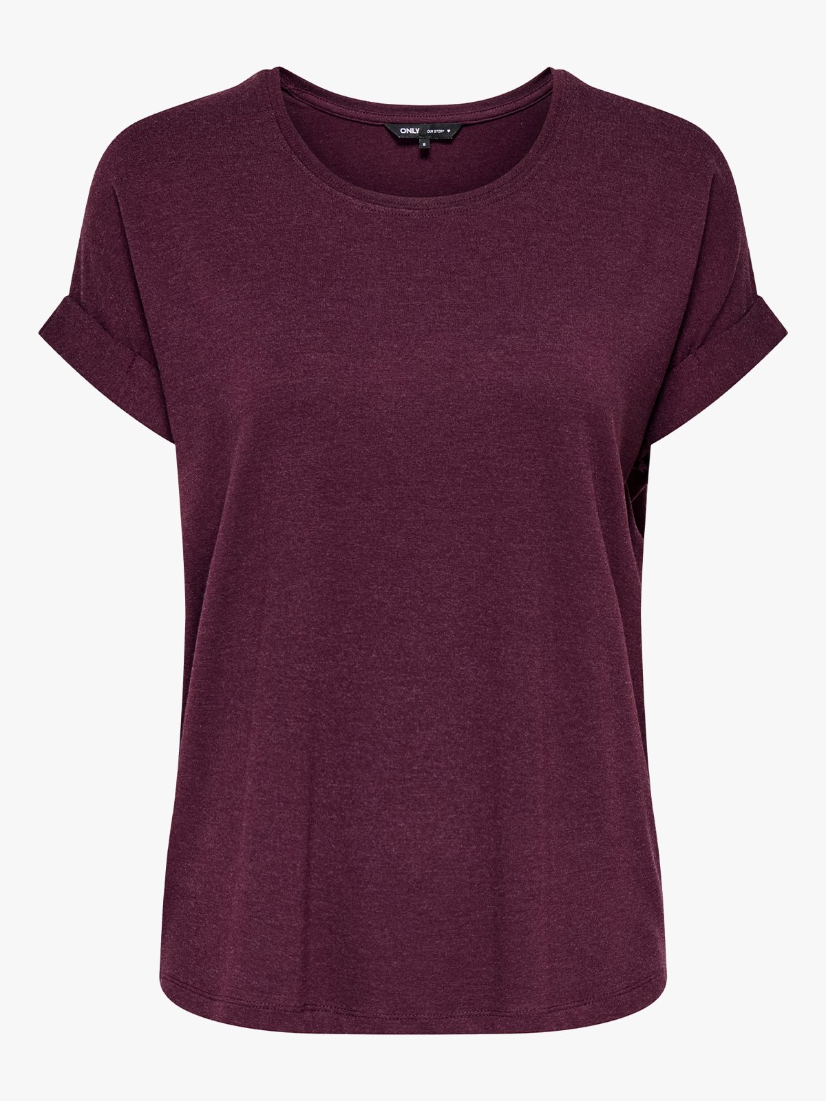 Only Moster Short Sleeve O-Neck Top Winetasting