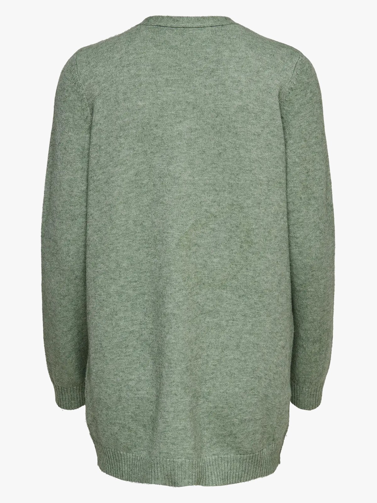 Only Lesly Long Sleeve Open Cardigan Knit Basil Melange