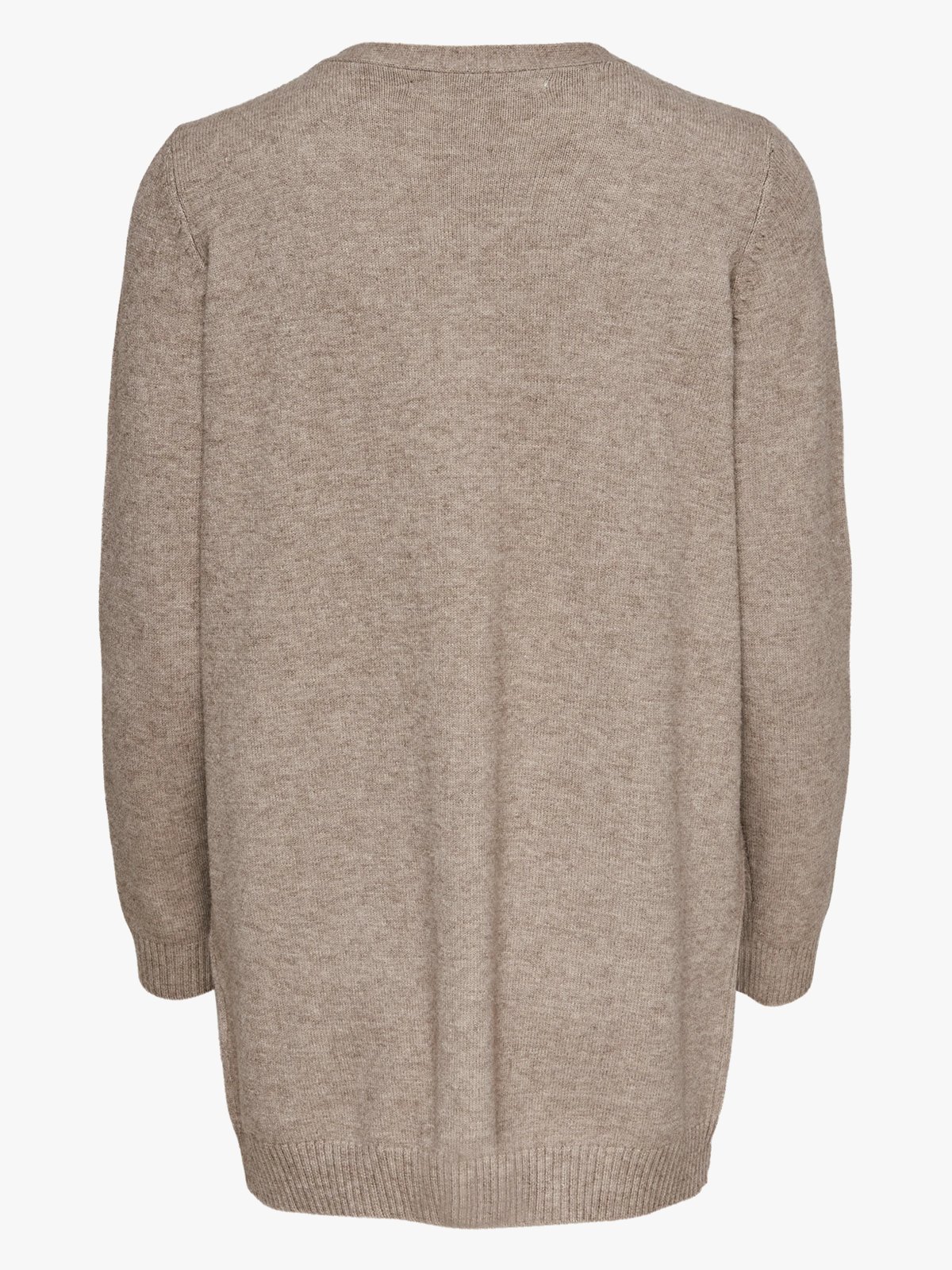 Only Lesly Long Sleeve Open Cardigan Knit Beige Melange