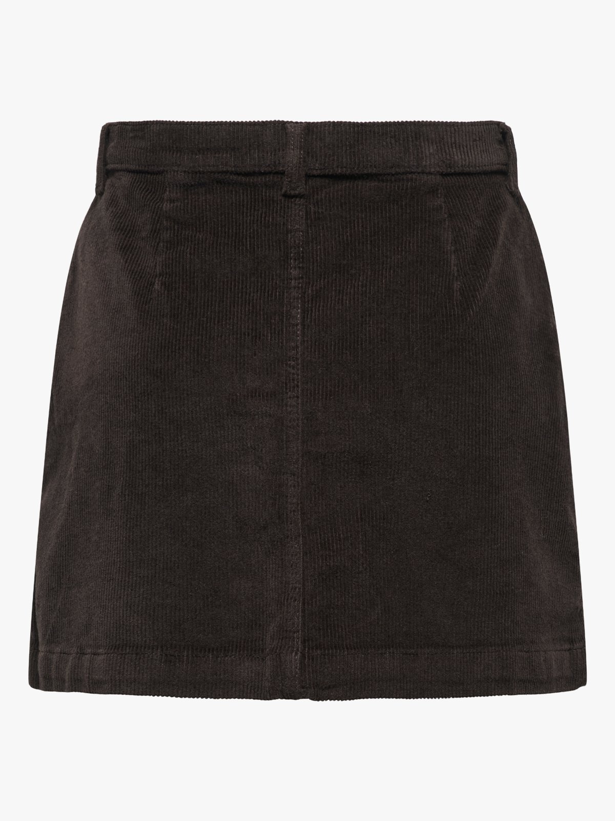 Only Amazing Global High Waist Cord Skirt Black Coffee