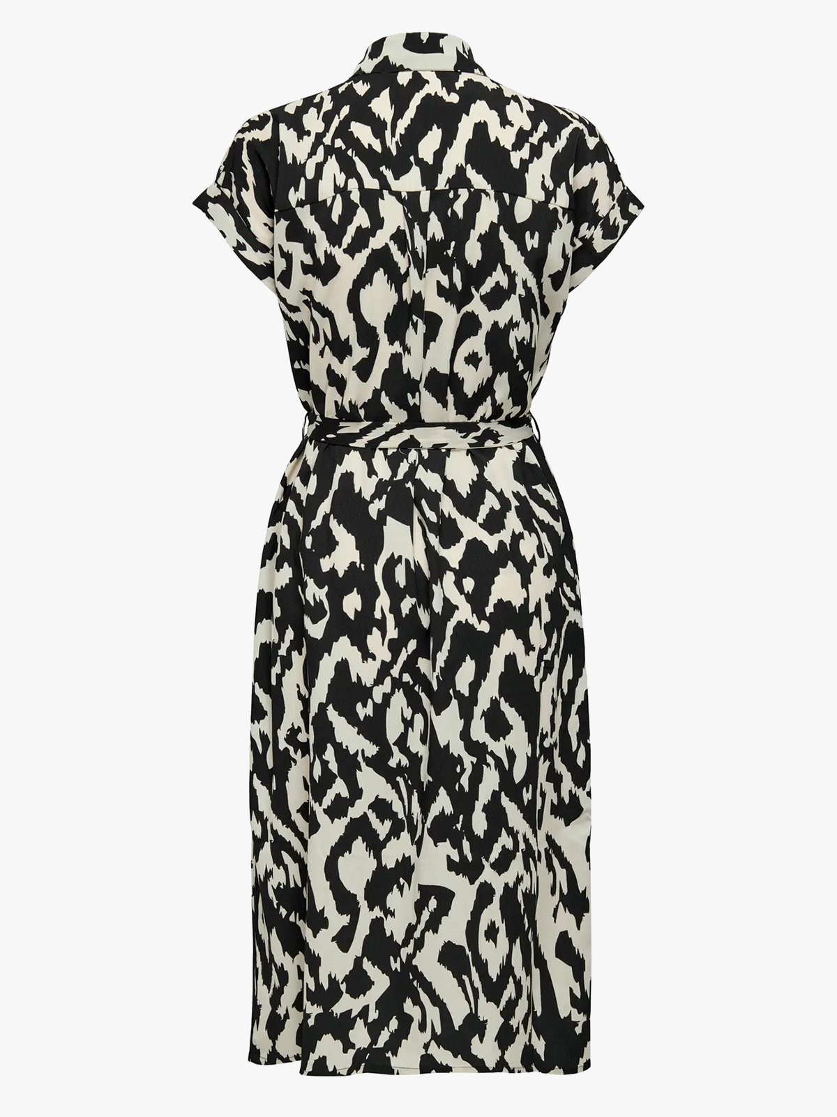 Only Hannover Short Sleeve Shirt Dress Birch / Black