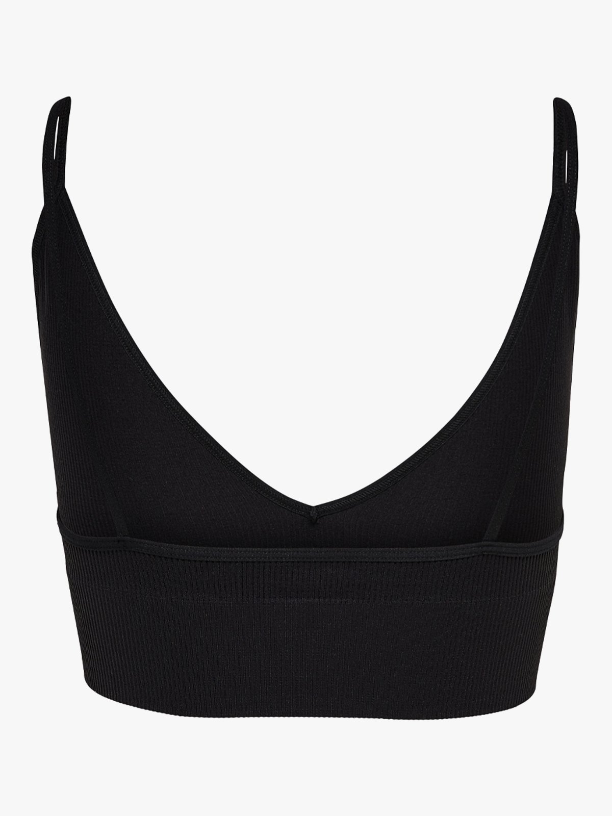 Only Vicky Rib Seamless V-Neck Top Black