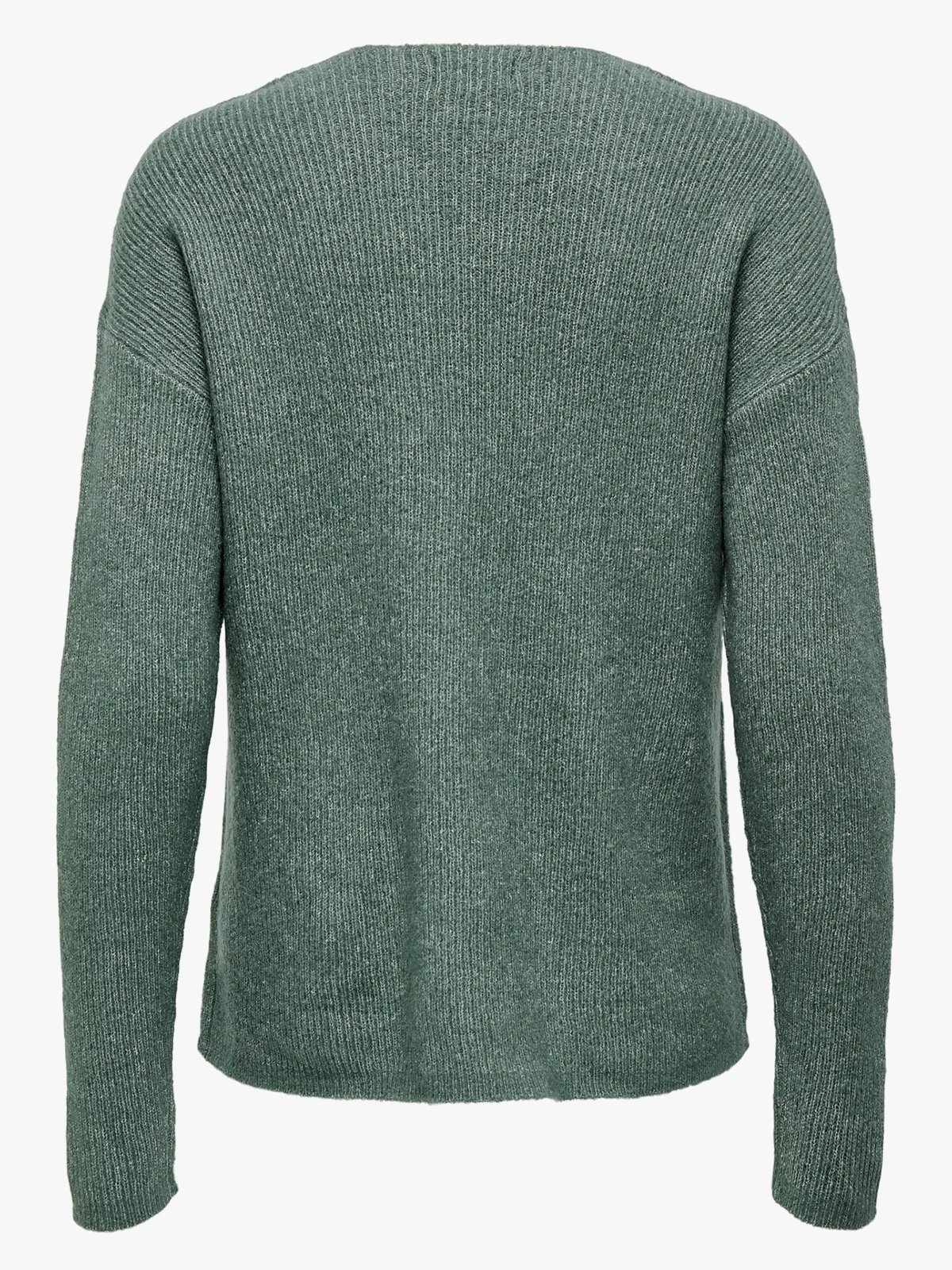 Only Camilla V-Neck Long Sleeve Pullover Knit Laurel Wreath Melange